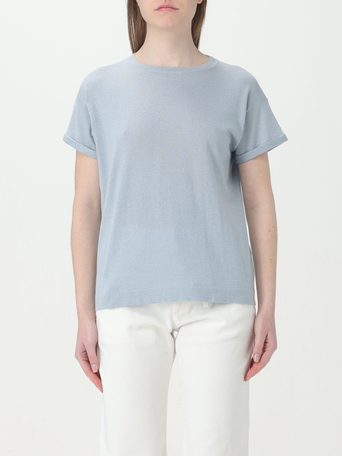image of Brunello Cucinelli T-Shirt Woman Blue, Women's (Size XL)