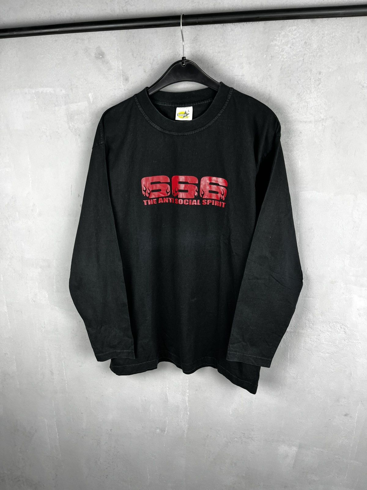 Vintage The antisocial spirit 666 long sleeve Size US L / EU 52-54 / 3 - 1 Thumbnail