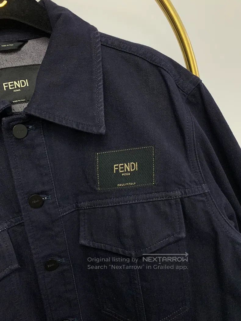 Fendi Fendi Men's blue embroidered denim jacket Size US S / EU 44-46 / 1 - 2 Thumbnail