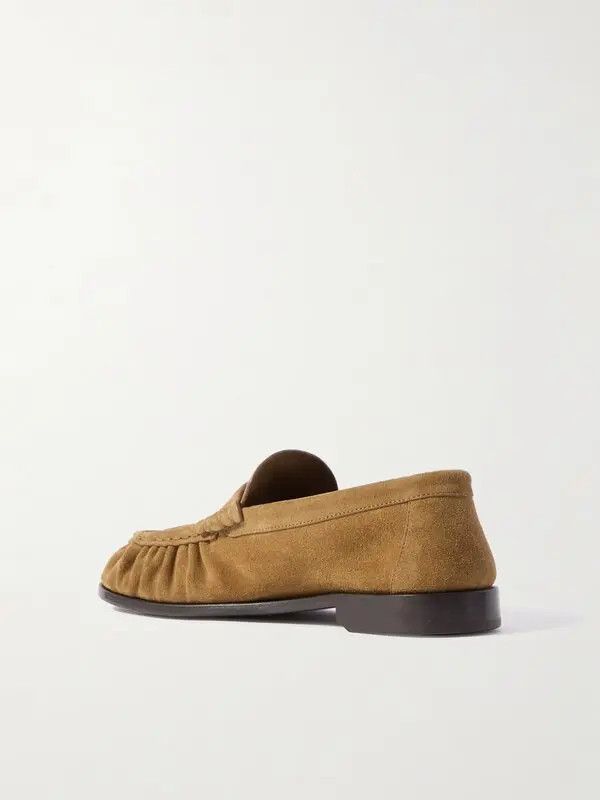 Saint Laurent Paris os11x0126 Le Loafer Suede Loafers in Brown Size US 8 / IT 38 - 3 Thumbnail