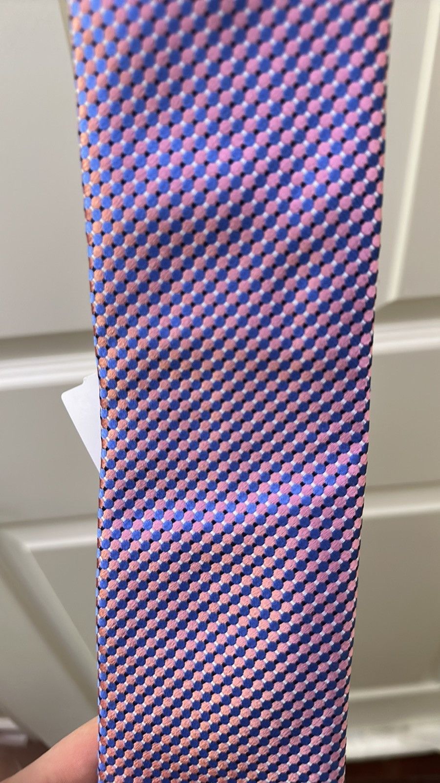 Eton NWT Eton pink and blue patterned tie Size ONE SIZE - 3 Thumbnail