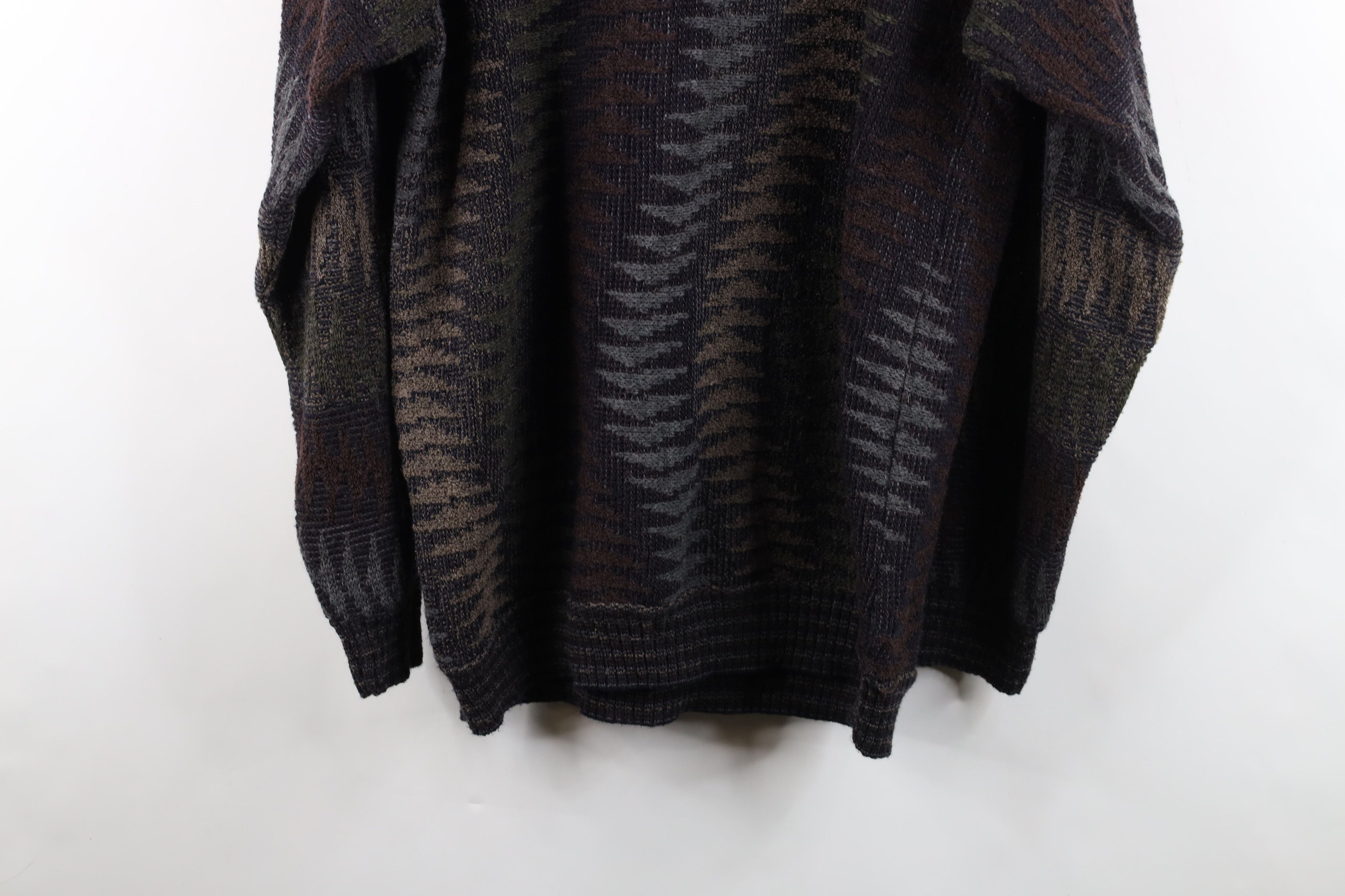 Vintage Vintage 90s Streetwear Tone Wool Blend Knit Crewneck Sweater Size US L / EU 52-54 / 3 - 9 Thumbnail
