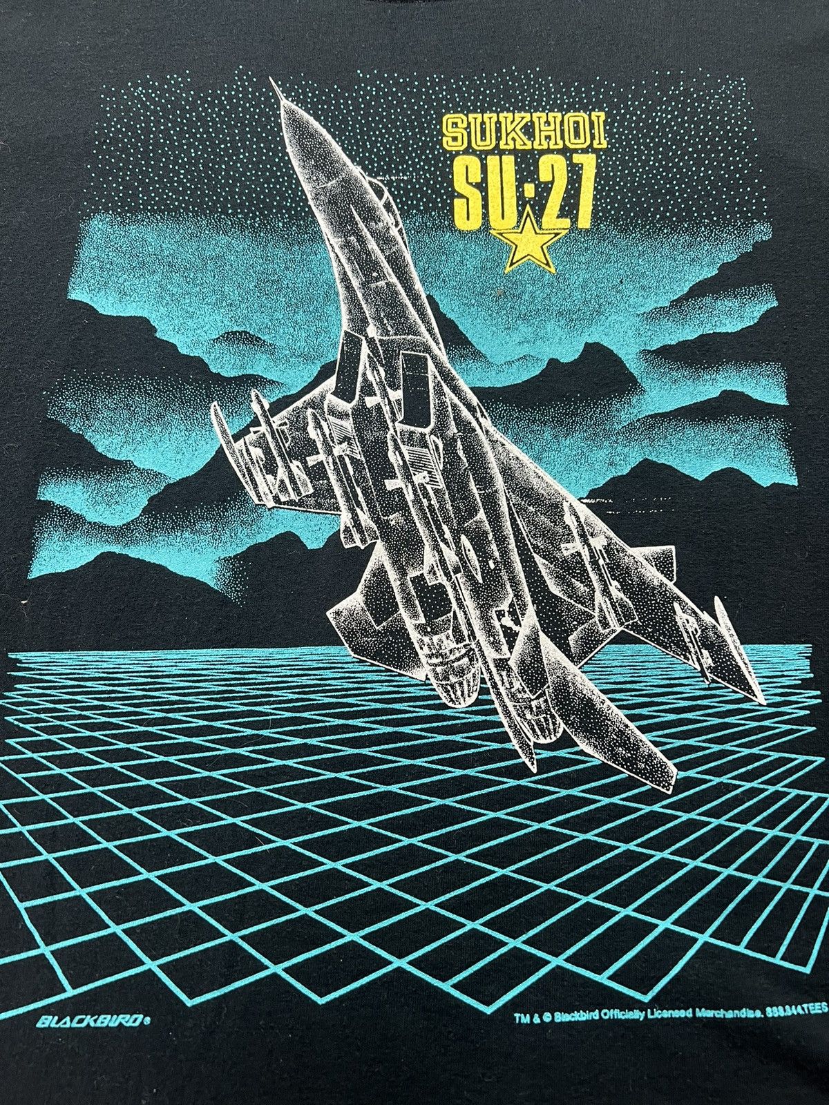 Gildan Vintage 1990 Blackbird Sukhoi SU-27 Fighter Jet Size US L / EU 52-54 / 3 - 2 Thumbnail