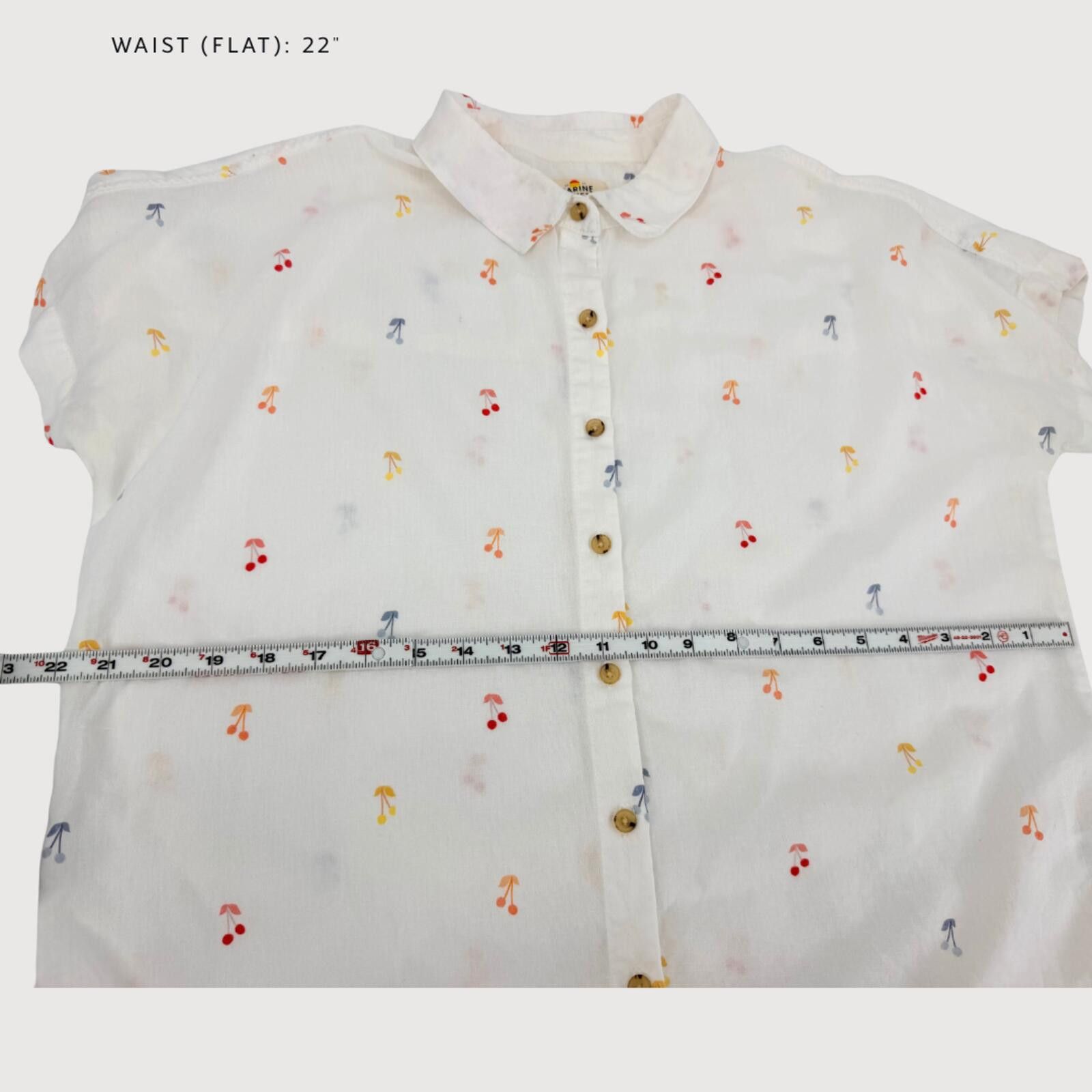 Marine Layer Marine Layer Cherry Button Up Shirt White S Size S / US 4 / IT 40 - 9 Thumbnail