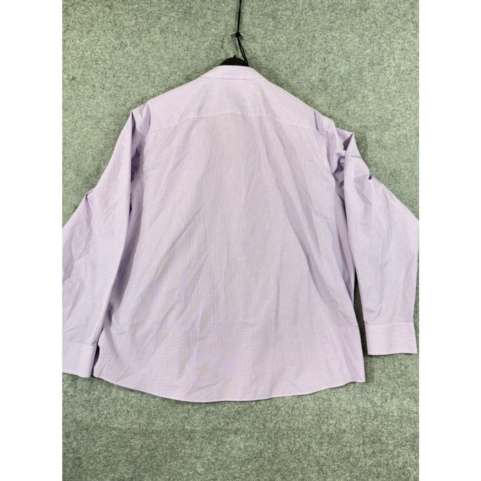 UNTUCKit UNTUCKit Shirt Mens 3XL Purple Gingham Check Wrinkle Free Button Down Long Sleeve Preppy Shirt Size US XXL / EU 58 / 5 - 7 Thumbnail