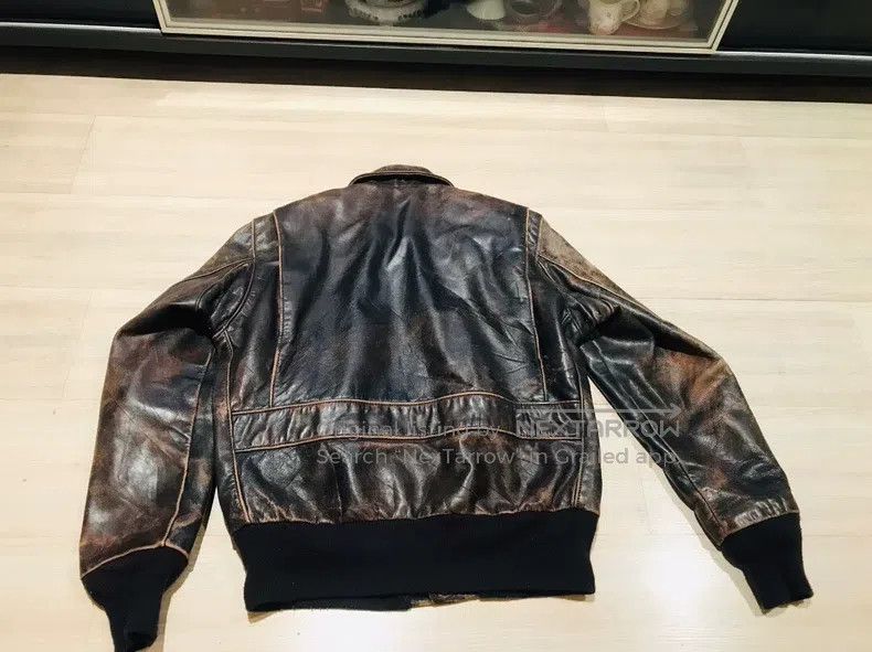 Schott Schott Leather jacket retro classic A2 Size US L / EU 52-54 / 3 - 2 Thumbnail