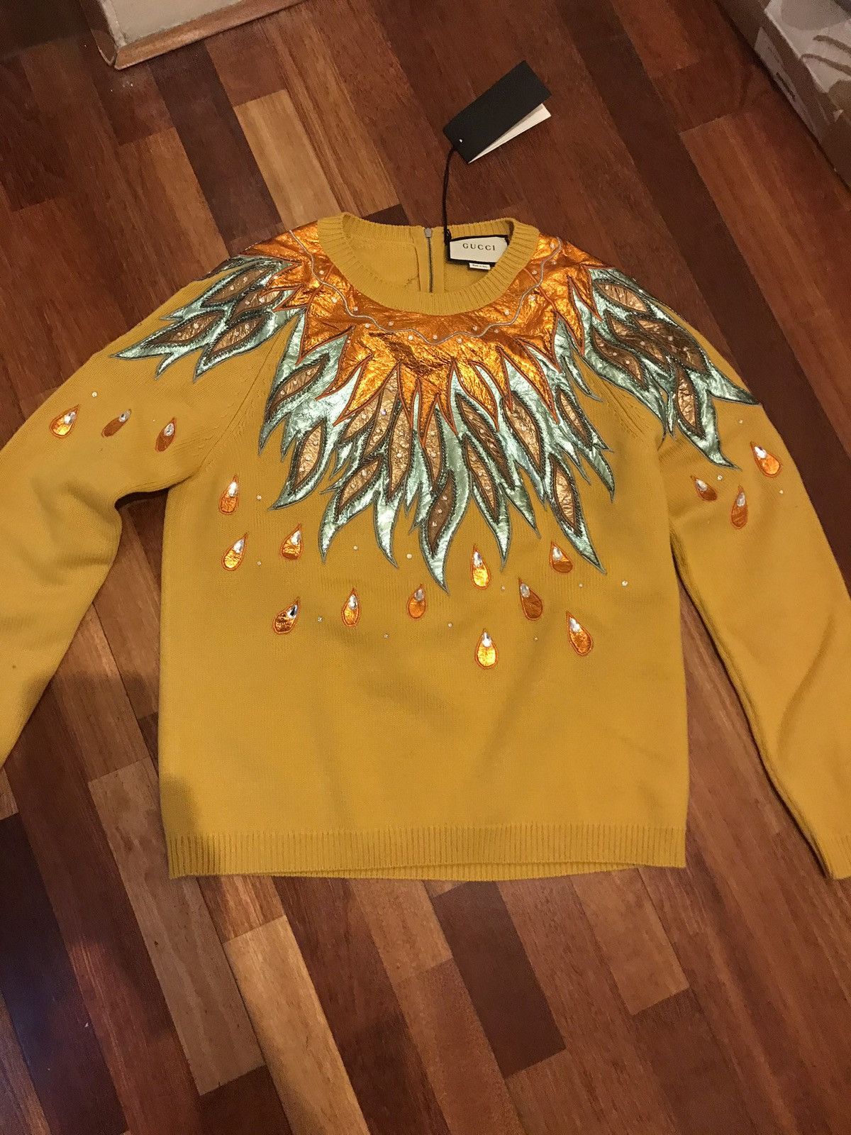 Gucci Gucci wool sweater leather and jewellery fashion Show Size US L / EU 52-54 / 3 - 21 Thumbnail