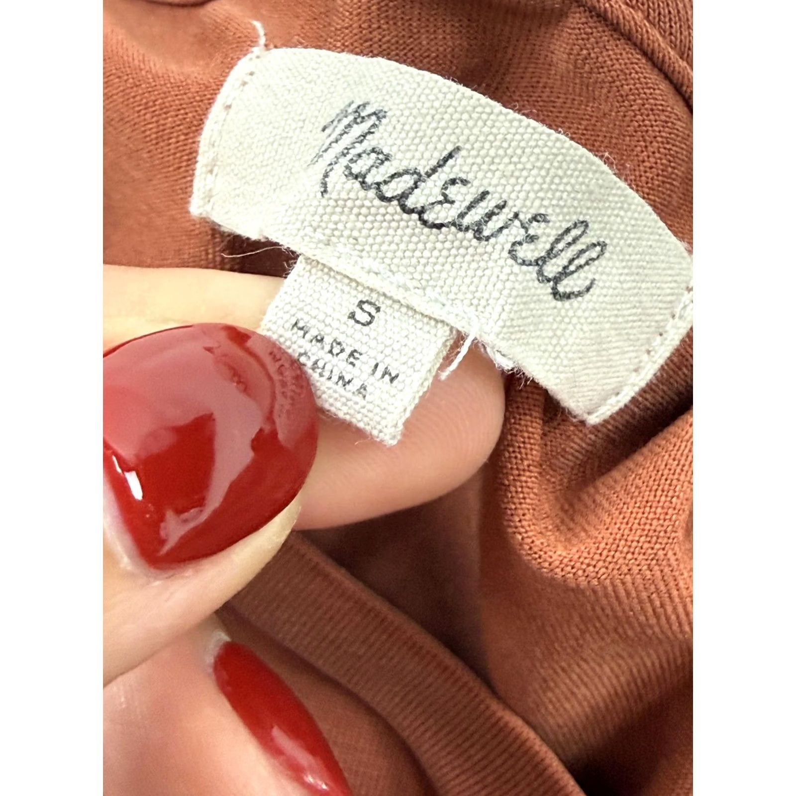 Madewell Madewell Dress Womens Small Brown T-Shirt Maxi Short Sleeve Side Slit Casual Size S / US 4 / IT 40 - 4 Thumbnail