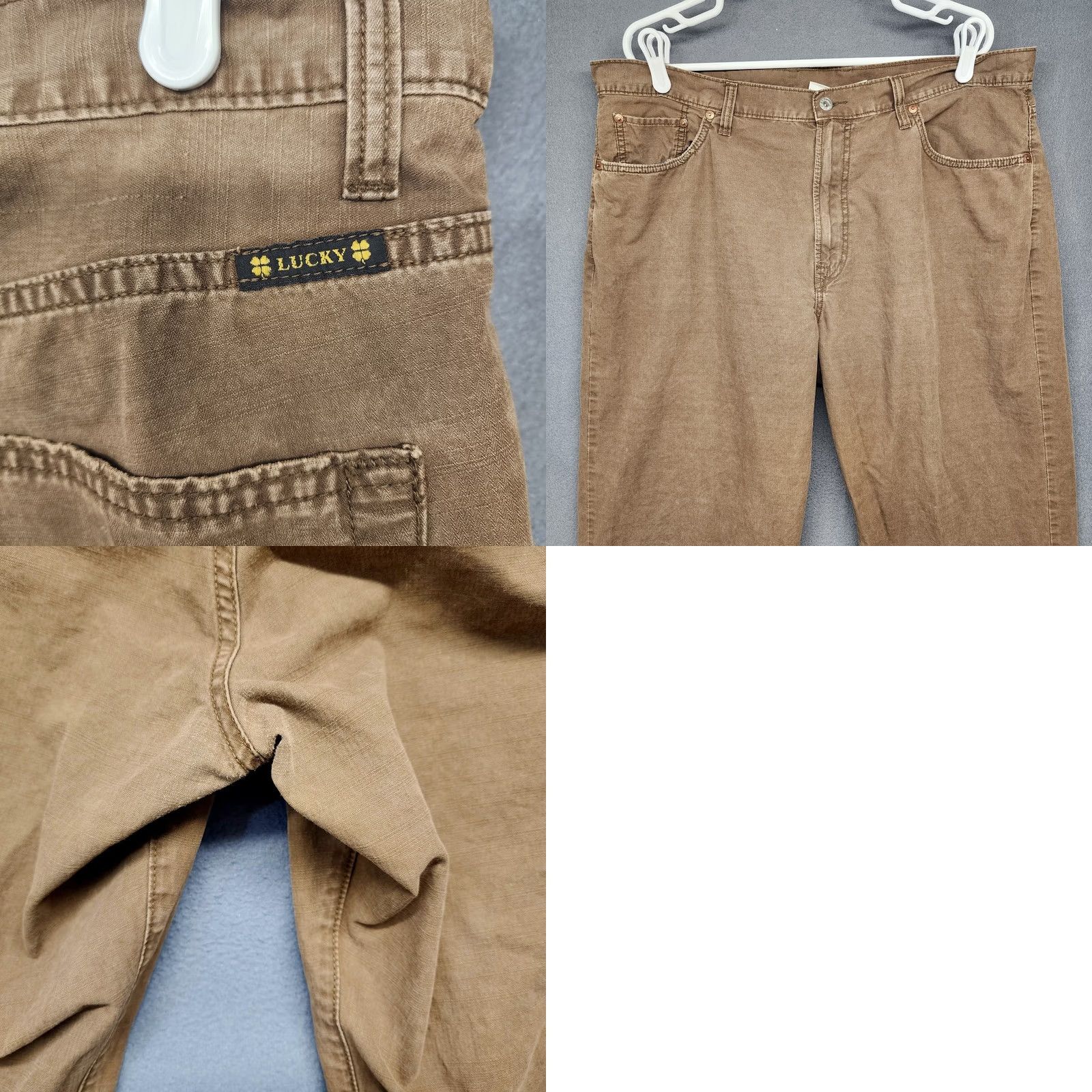 Lucky Brand Lucky Brand Mens Pants 40x28 Brown 100% Cotton Workwear Chino Flat Front Zip 5-Pocket Mens Casual Size US 40 / EU 56 - 9 Thumbnail