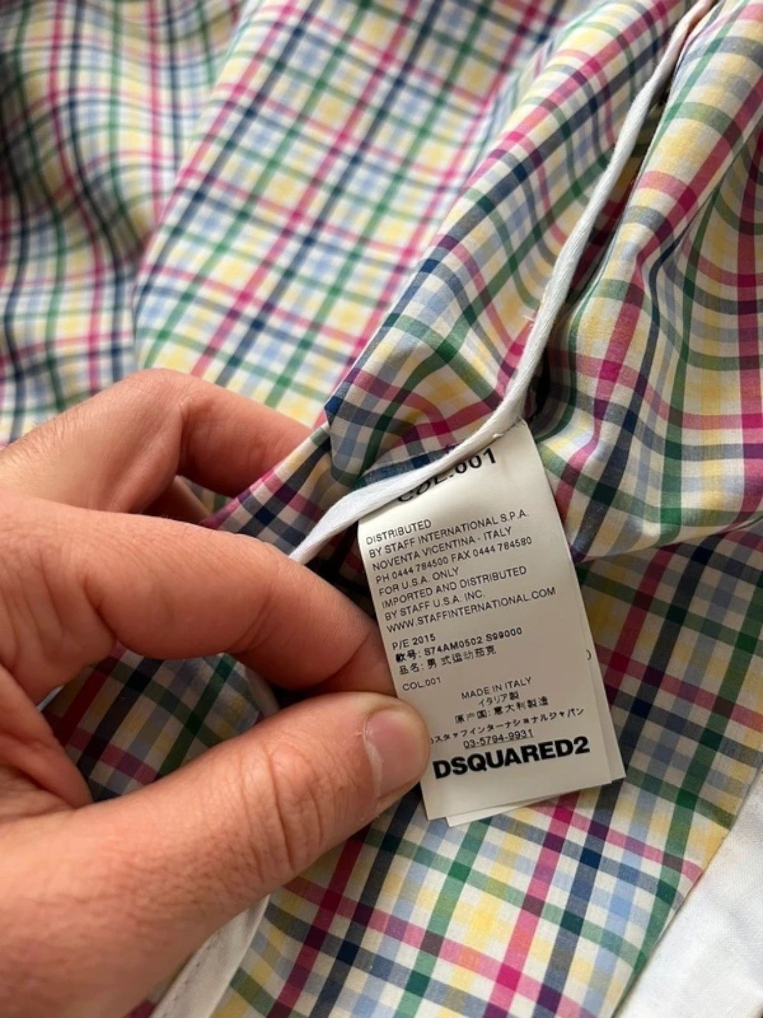 Dsquared2 Dsquared2 Multicolor Plaid Check Zip Jacket (SS2015) Size US L / EU 52-54 / 3 - 7 Thumbnail