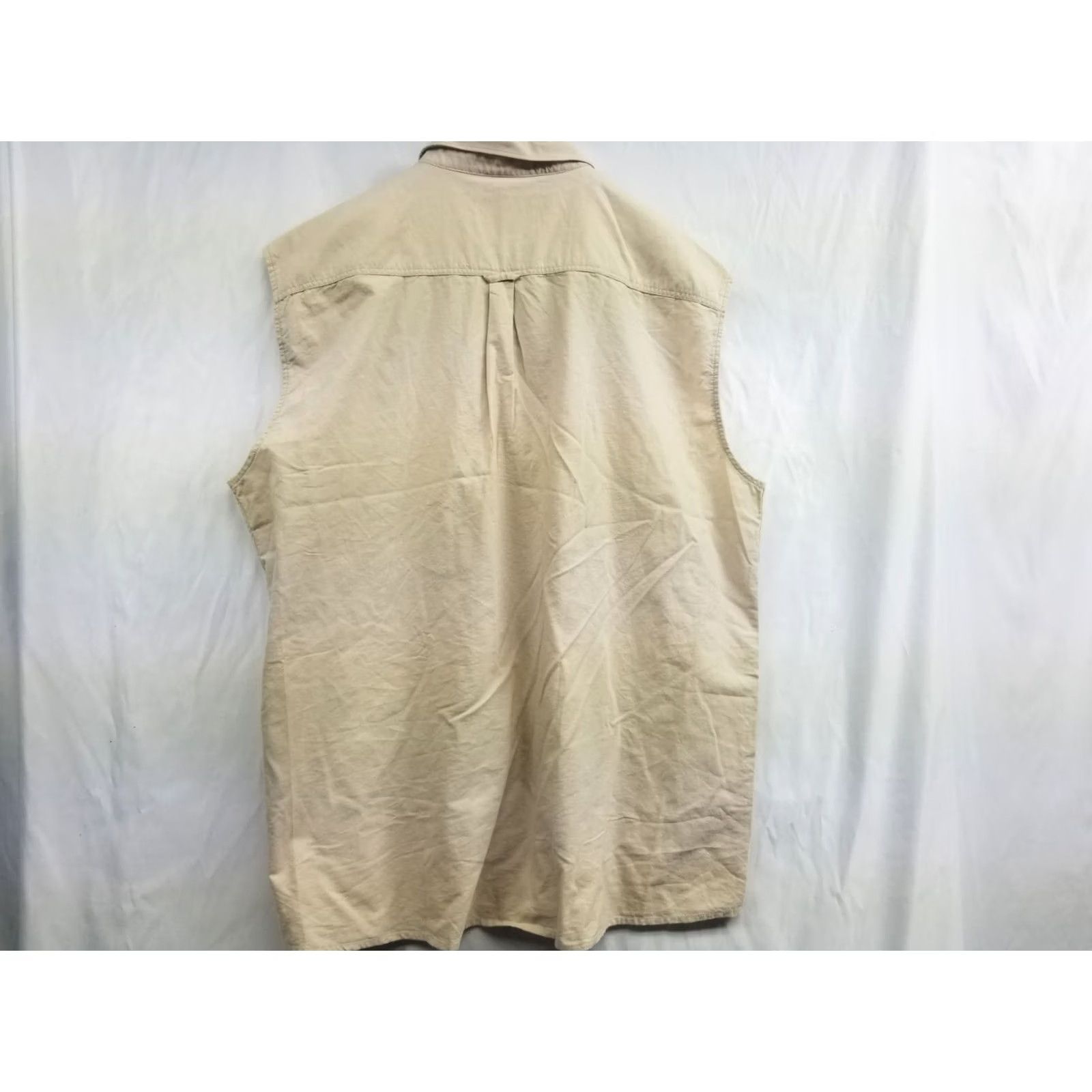 Cotton On Brunswick Garments Button-Up Shirt Sleeveless 4XL Beige NWT Men Regular Size Size US XXL / EU 58 / 5 - 2 Thumbnail