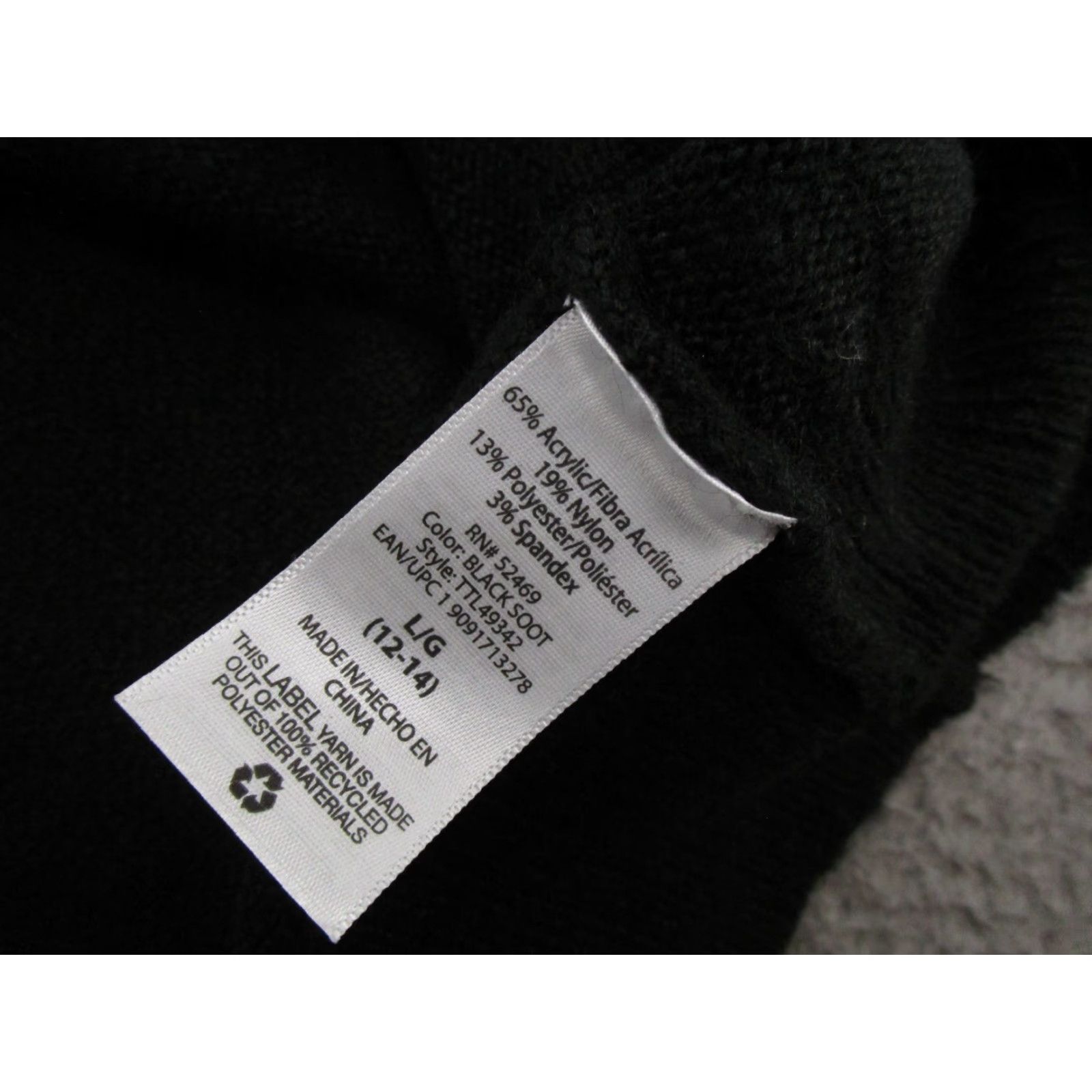 Vintage Time and Tru Sweater Mock Neck Pullover Knit Black Women's Size L NEW Size L / US 10 / IT 46 - 4 Thumbnail