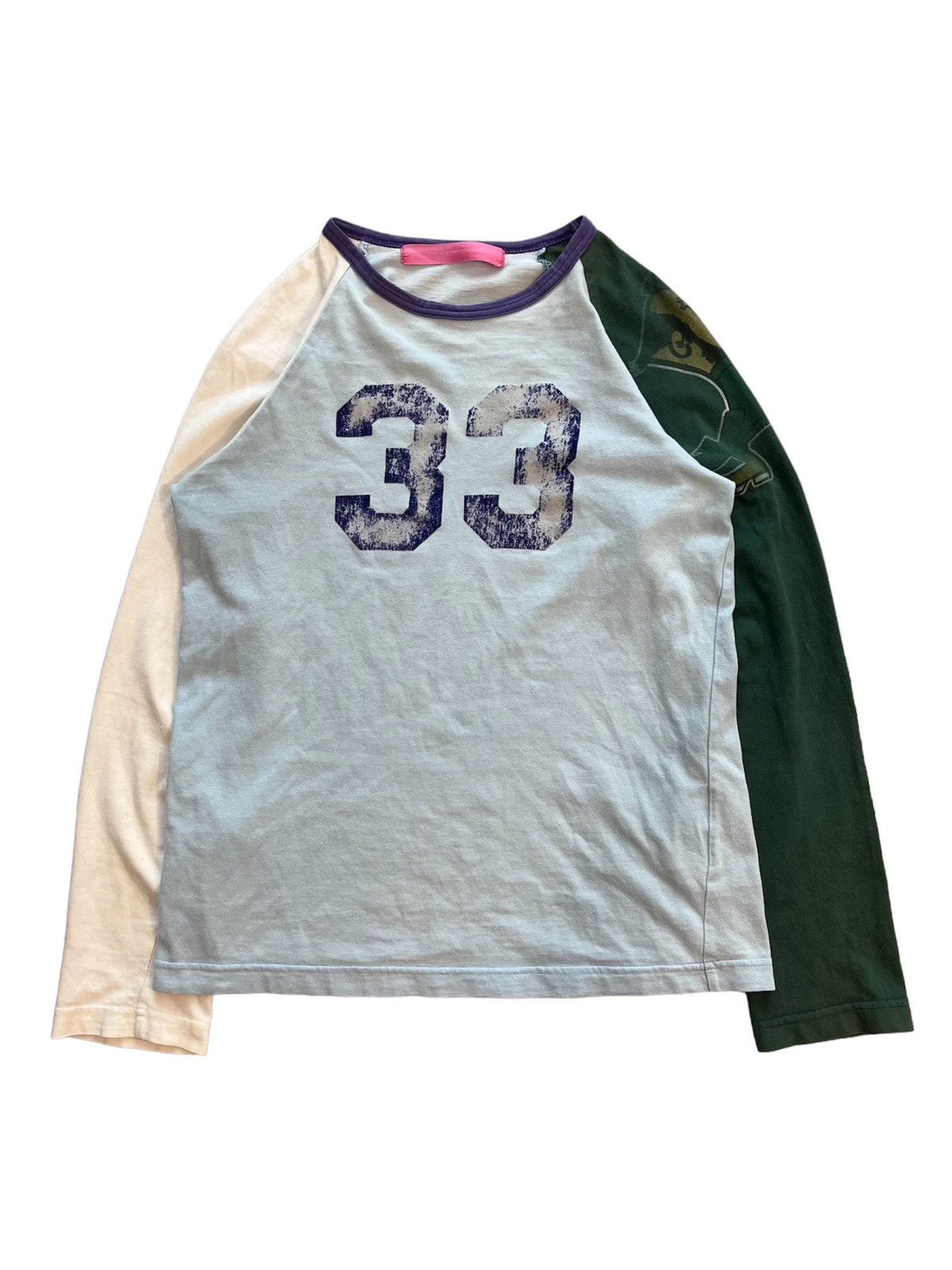 image of Comme Des Garcons x Junya Watanabe 2005 Junya Watanabe Cdg Irish Raglan Rebuild Shirt (Size Small)