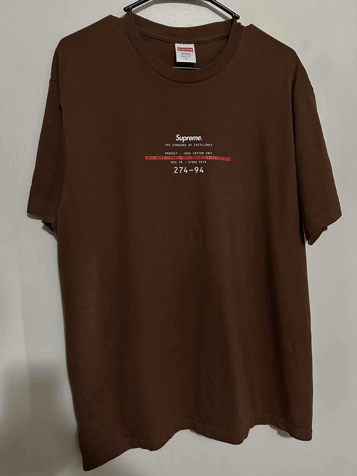 Supreme Supreme Standard Tee Size US L / EU 52-54 / 3 - 1 Thumbnail