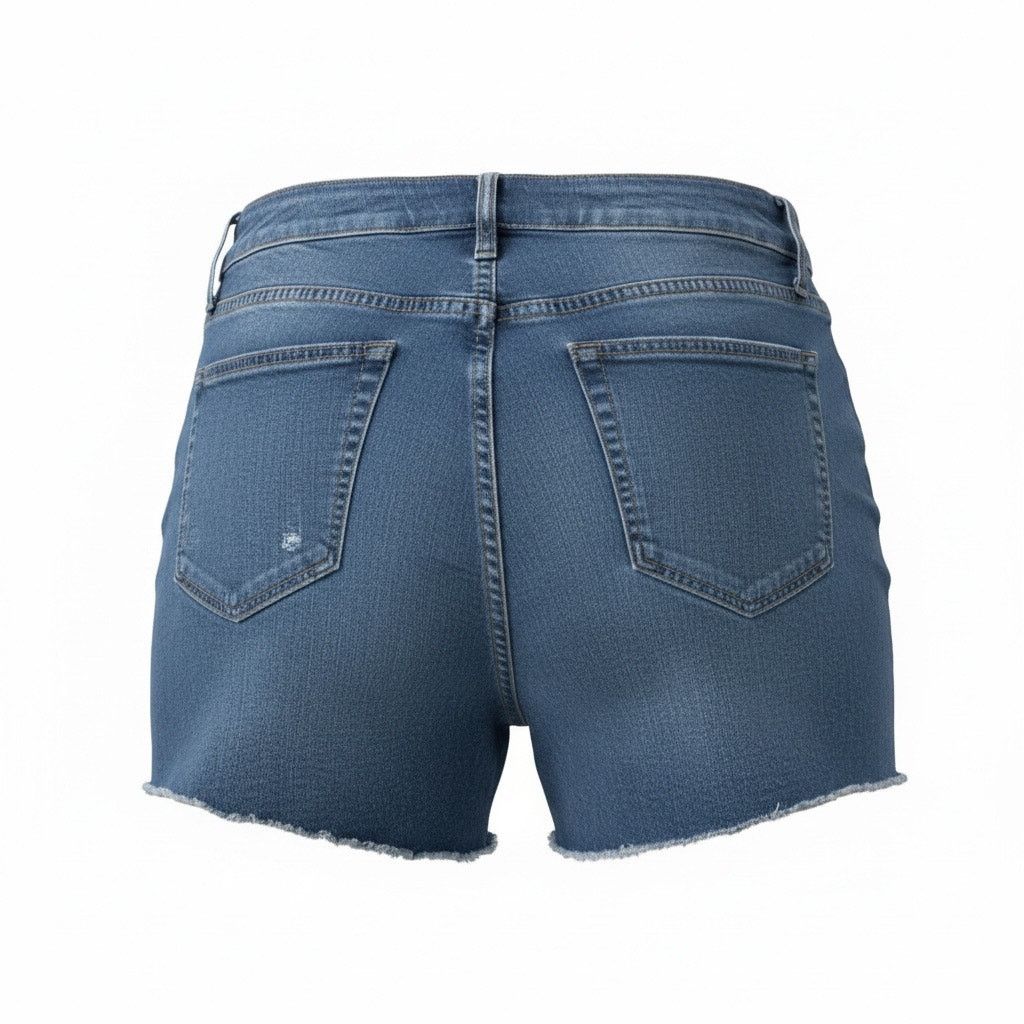 Loft LOFT Womens Denim Cutoff Shorts Size 2 Waist 26 Frayed Hem Size 26" / US 2 / IT 38 - 2 Thumbnail