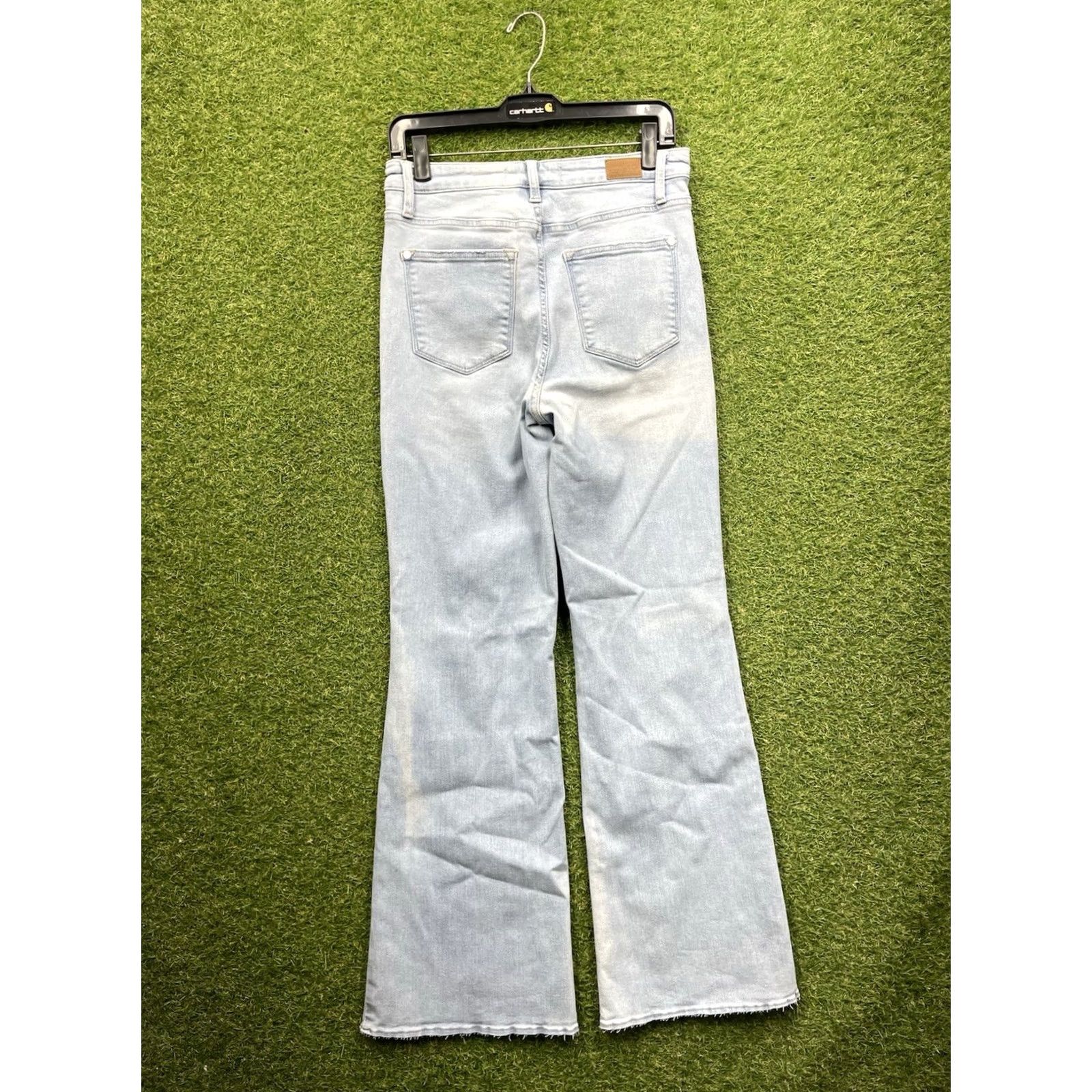 Vintage Judy Blue Jeans Womens 5/27 Wide-Leg Light Wash Denim Cotton 27 Jeans 5-Pocket Flare Stretch Vintage: No Mens Womens Girls Size 27" / US 4 / IT 40 - 2 Thumbnail