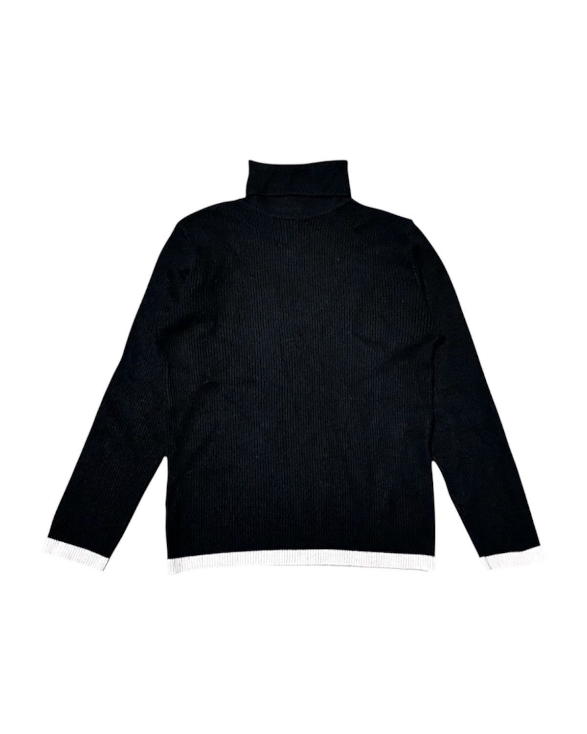 Dolce & Gabbana Women's D&G Black Turtleneck Ribbed Wool Sweater Size ONE SIZE - 1 Thumbnail