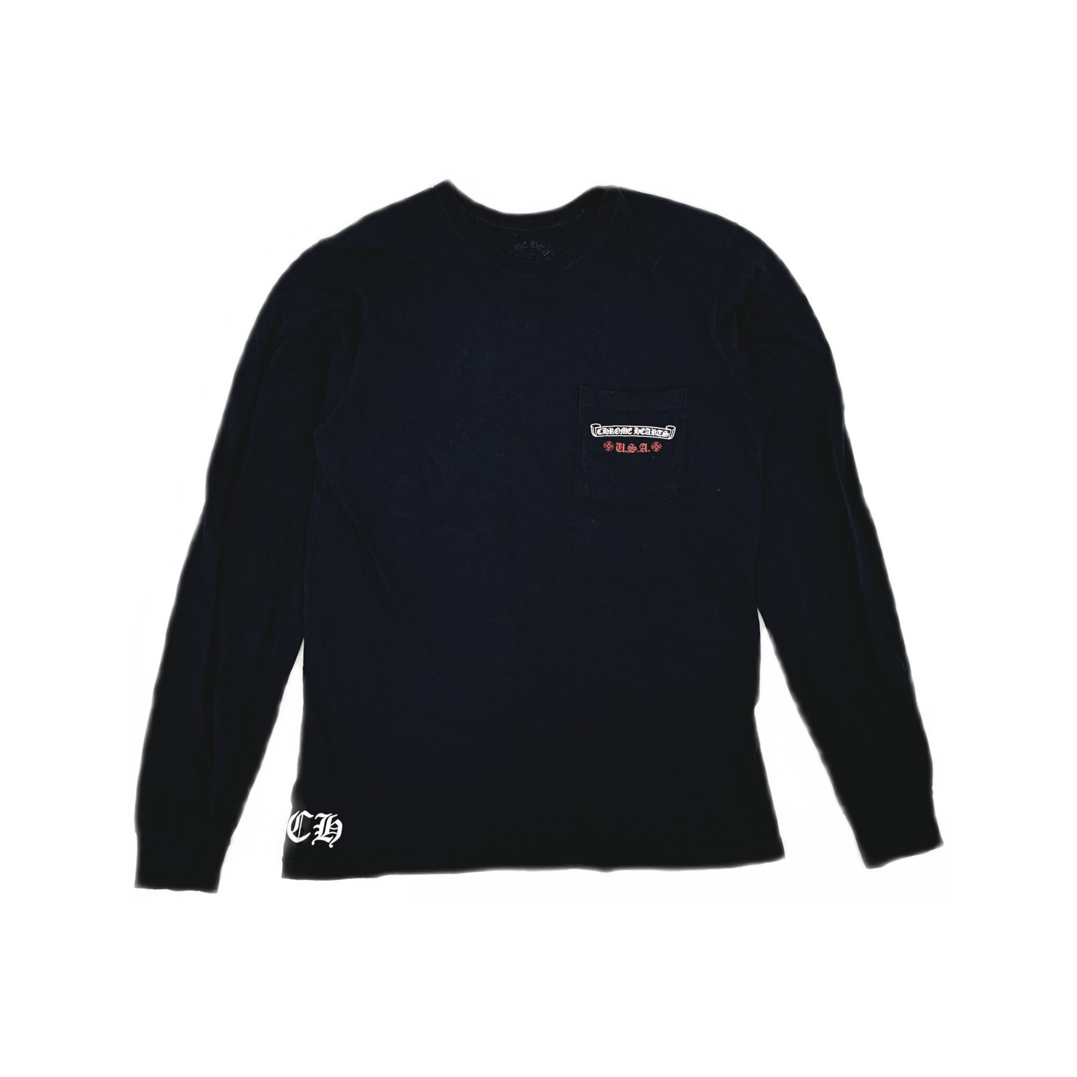 Chrome Hearts CHROME HEARTS USA Long Sleeve T Shirt BLACK | Grailed