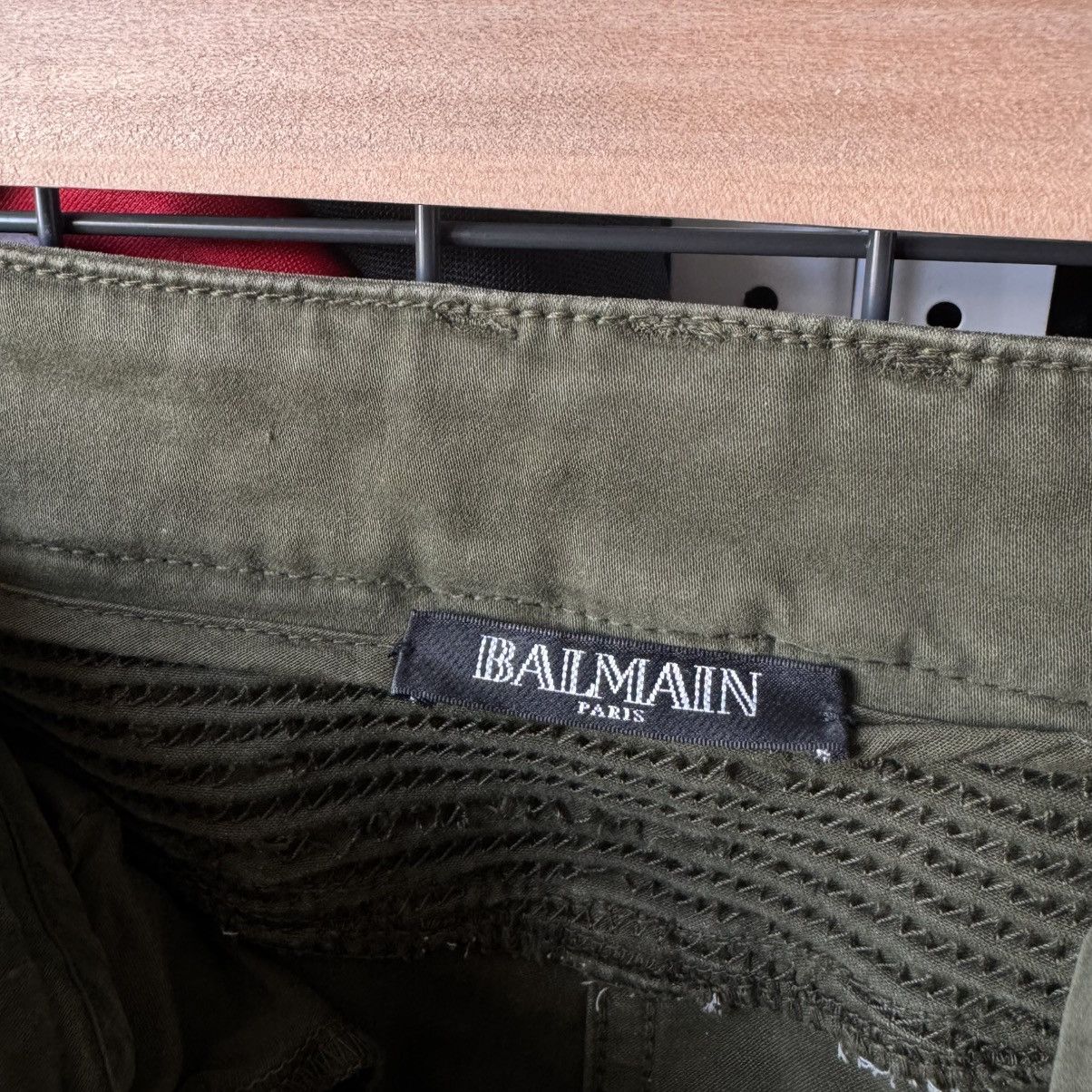 Balmain Olive Baiker Jeans