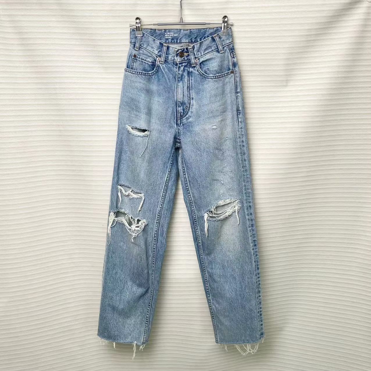 Celine Celine Distressed Denim Jeans Size 25" / US 0 / IT 36 - 1 Thumbnail