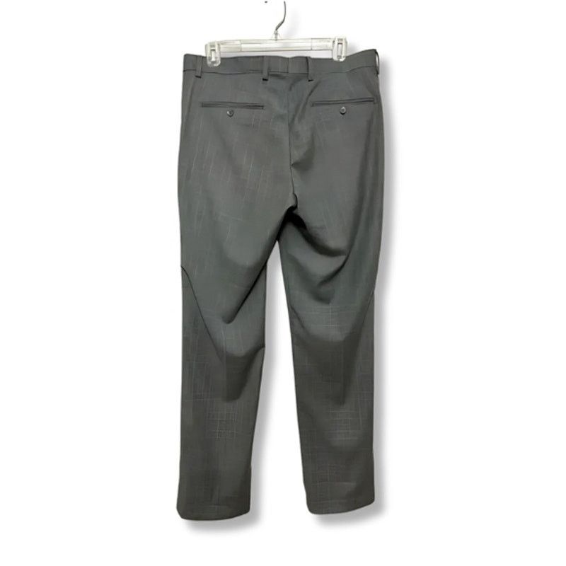 Other ZNT18 Dress Pants Straight Leg Flat Front Plaid Gray Mens 35 Size US 35 - 4 Thumbnail