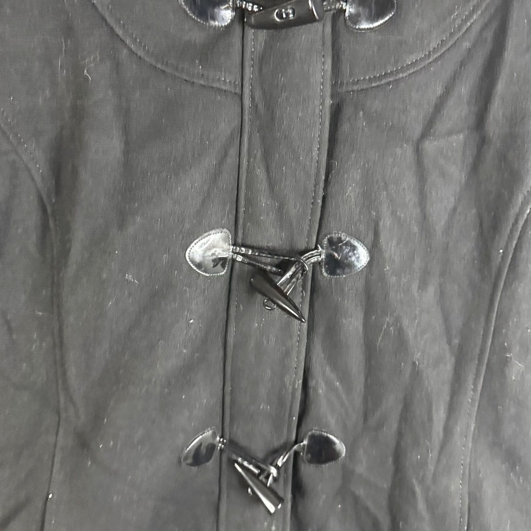 Vintage VINTAGE Donatella Wool Coat Womens XL Black Hooded Toggle Pockets Pea Mid Length Winter Size XL / US 12-14 / IT 48-50 - 7 Thumbnail