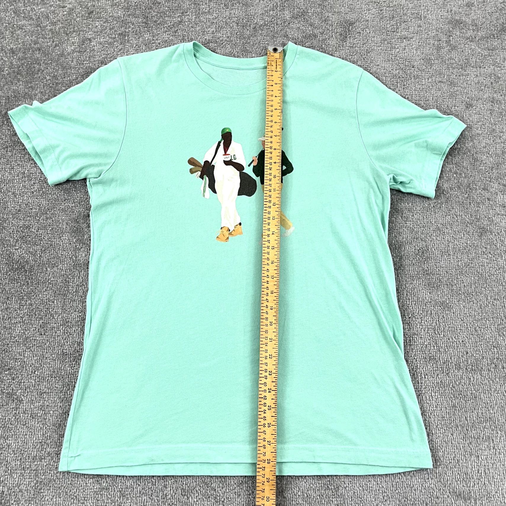 Vintage Mens Golf Shirt M Mint Green Masters Augusta Hats LEON Caddie Graphic Tee Shirt Green Mens Mid | 2010-2019 | Cotton Blend | Regular Fit Size US M / EU 48-50 / 2 - 3 Thumbnail