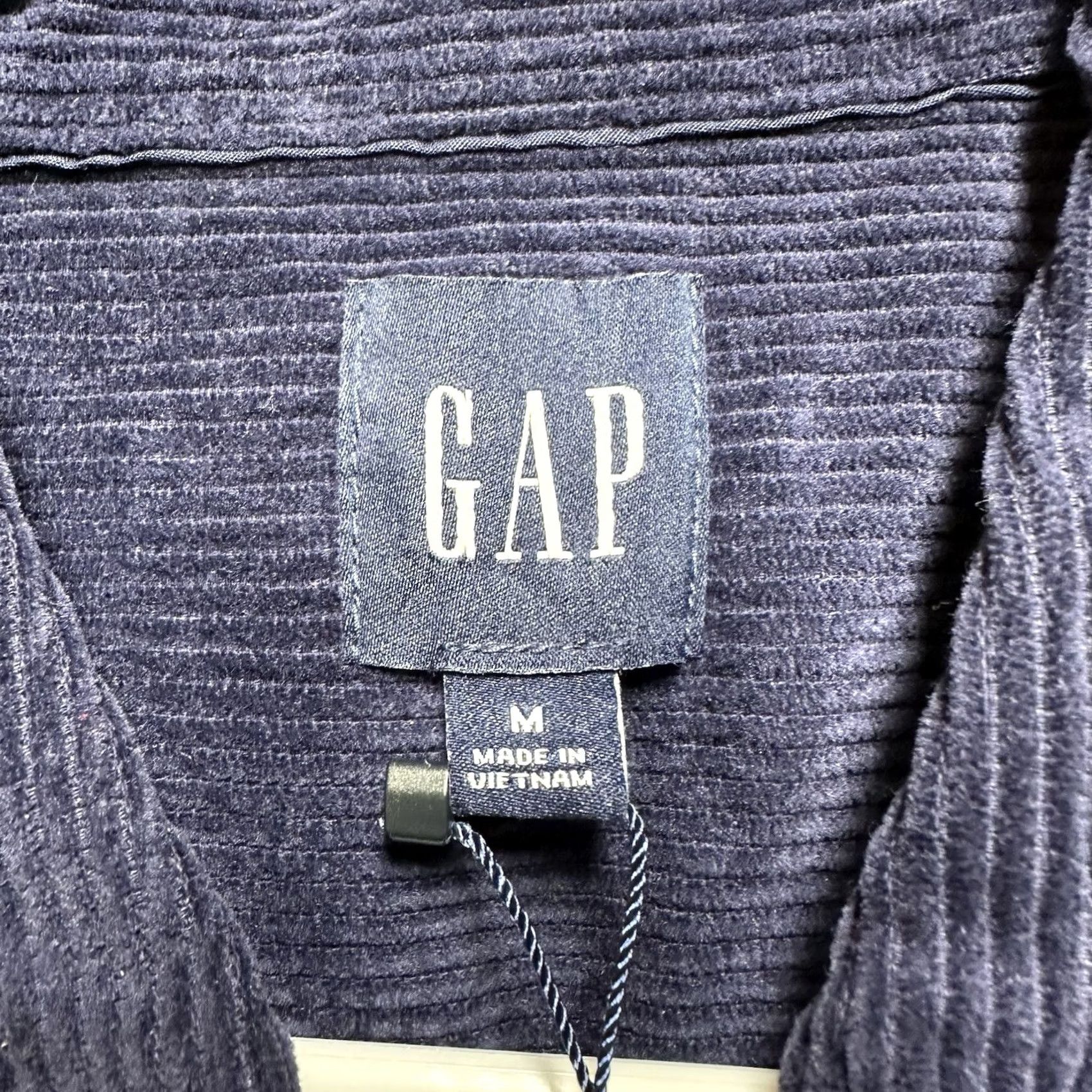 Gap GAP Shirt Mens Medium Eclipse Blue Corduroy Button Up Long Sleeve Size US M / EU 48-50 / 2 - 6 Thumbnail