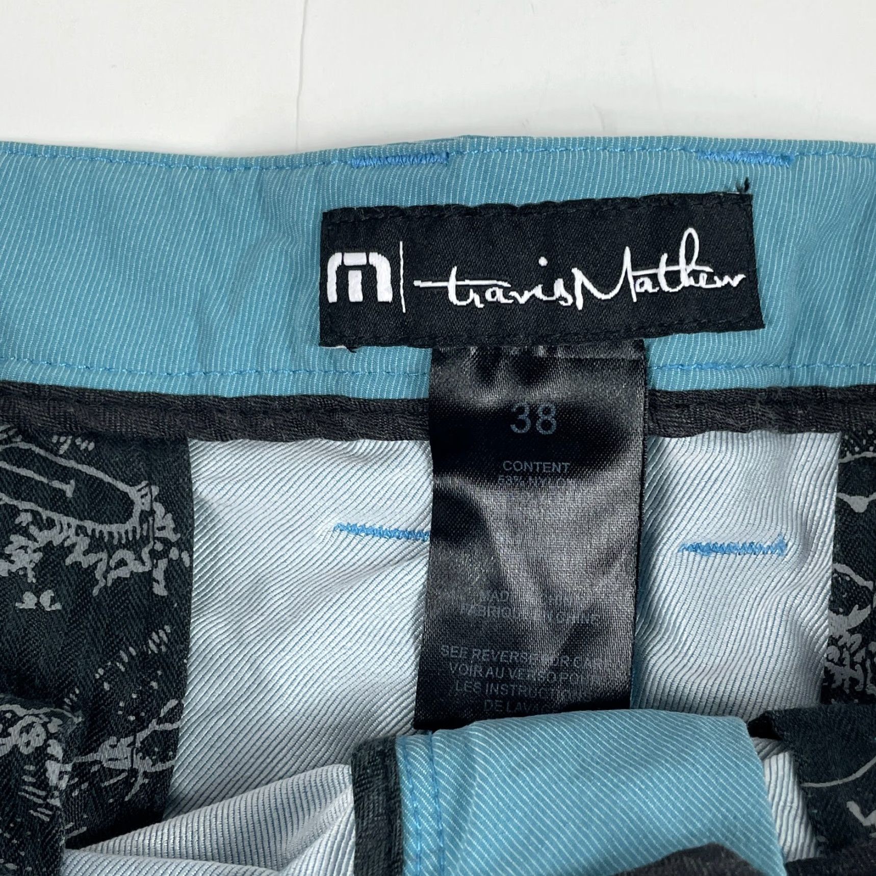 TravisMathew Travis Mathew Shorts Mens 38 x 11 Blue Golfer Chino Flat Front Golfing Outdoors Size US 38 / EU 54 - 6 Thumbnail