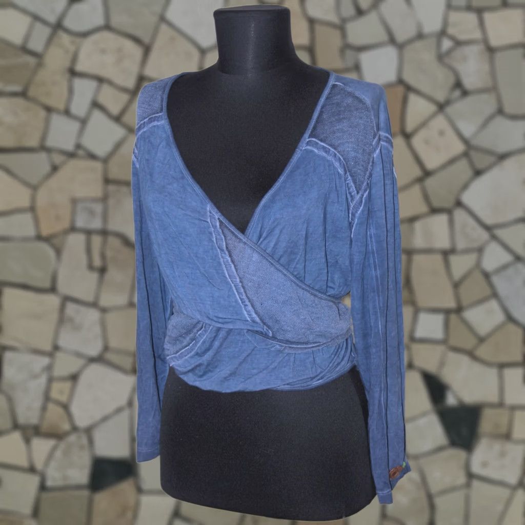 Vintage Elisa Cavaletti Shirt Womens Blue Size S Blouse Long Sleeve Cotton Size S / US 4 / IT 40 - 1 Thumbnail