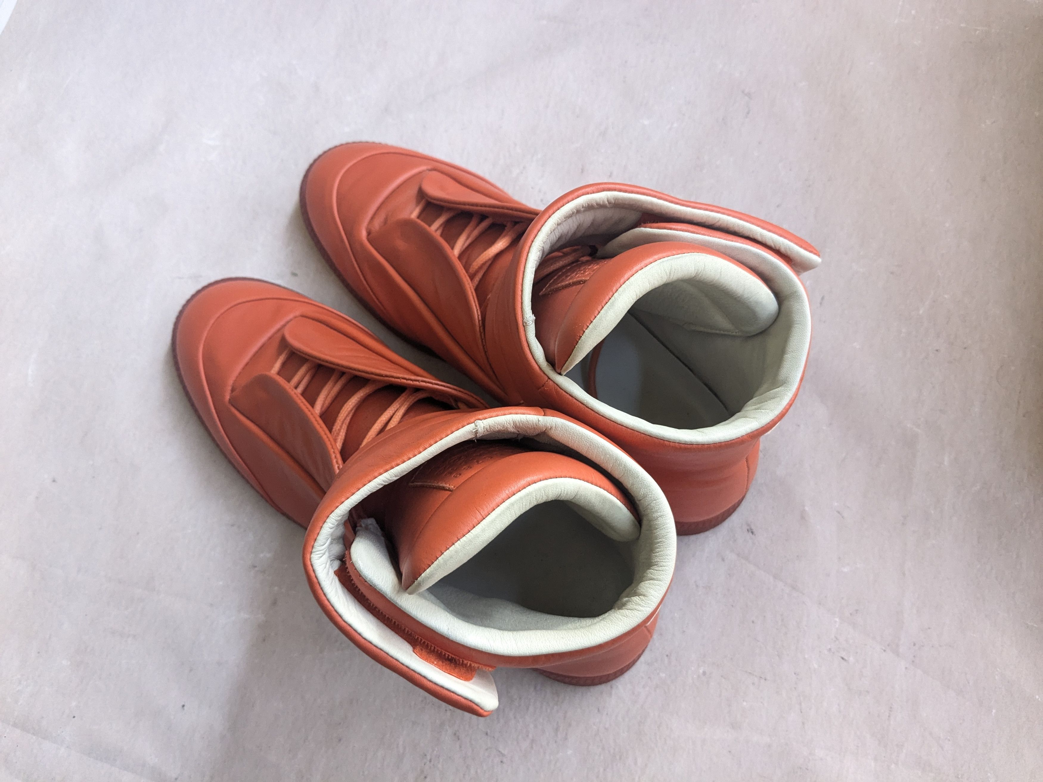 Maison Margiela Maison Margiela Future Orange Leather 10 43 Italy High Tops Size US 10 / EU 43 - 17 Thumbnail