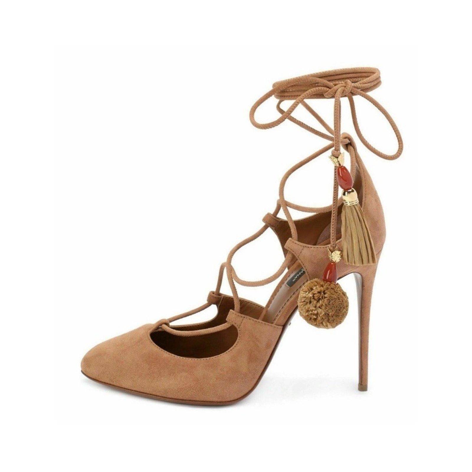 Dolce & Gabbana Size 5.5 - Dolce Gabbana Lace Tassle Stilleto Heels Size US 5.5 / IT 35.5 - 2 Thumbnail