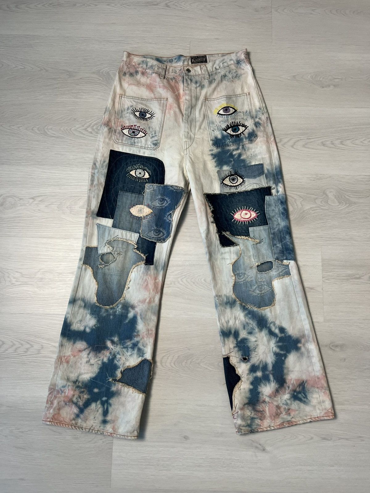 Kapital Kapital 14oz Denim Tie-Dye Baggy Flare Pants Size US 36 / EU 52 - 1 Thumbnail