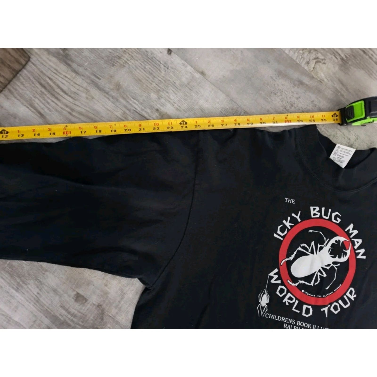 Vintage VINTAGE Cotton Deluxe Sweatshirt Men XL Black All Seasons Graphic Print Icky Bug Man USA 90s Rare Size US XL / EU 56 / 4 - 7 Thumbnail
