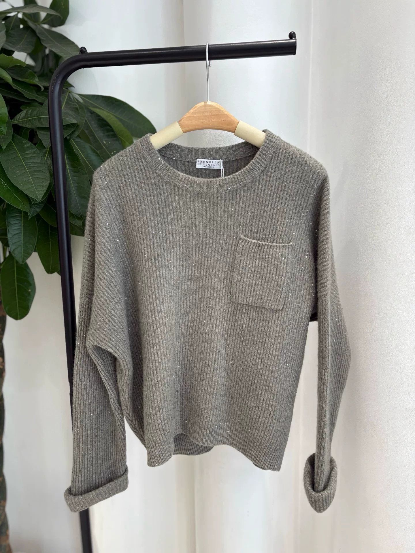 The Elder Statesman BC Cashmere Wool Sequin Knit Top Size US L / EU 52-54 / 3 - 1 Thumbnail