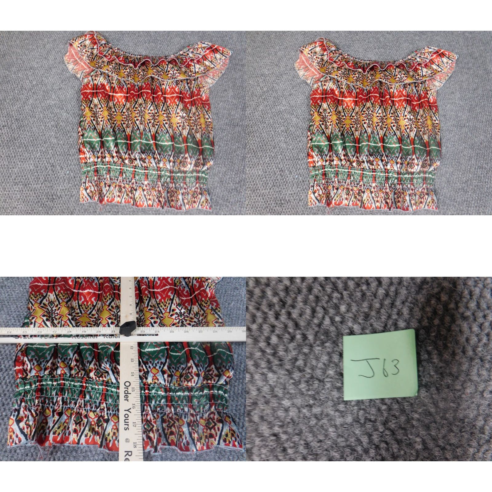 Vintage Paper Tee Blouse Womens Medium Red Sleeveless Crew Neck Cap Sleeve Casual Stretch Size M / US 6-8 / IT 42-44 - 8 Thumbnail