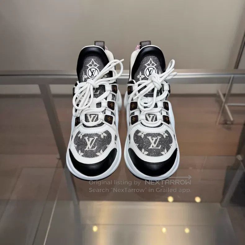 Louis Vuitton Louis Vuitton Archlight Tannin Denim Full Print Dad Shoes Size US 5.5 / EU 38 - 2 Thumbnail