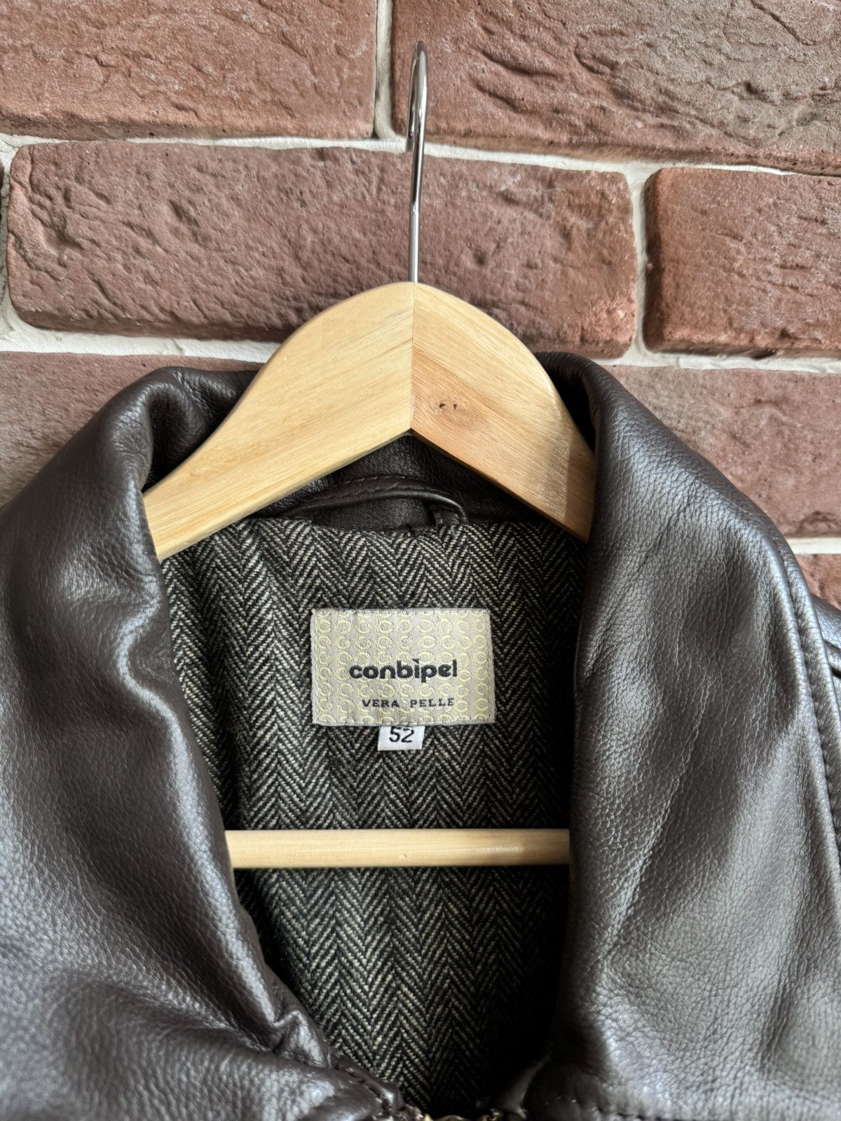 Vintage Conbipel Vintage 90s Flight Leather Jacket Rare Rock Roll Size US L / EU 52-54 / 3 - 6 Thumbnail