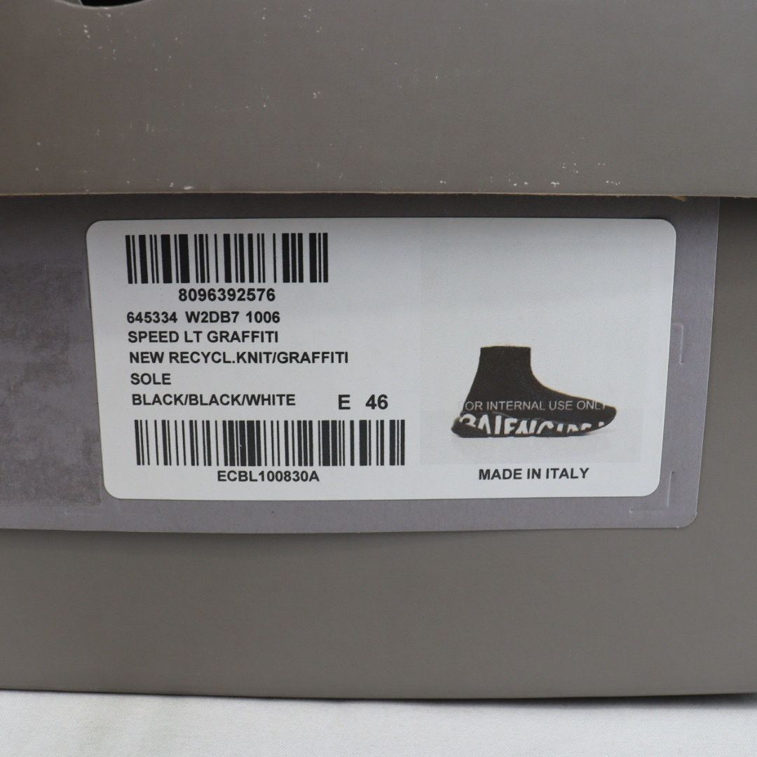 Balenciaga o1rshd1 Speed LT Clear 2.0 Sneakers in Black Size US 13 / EU 46 - 10 Thumbnail