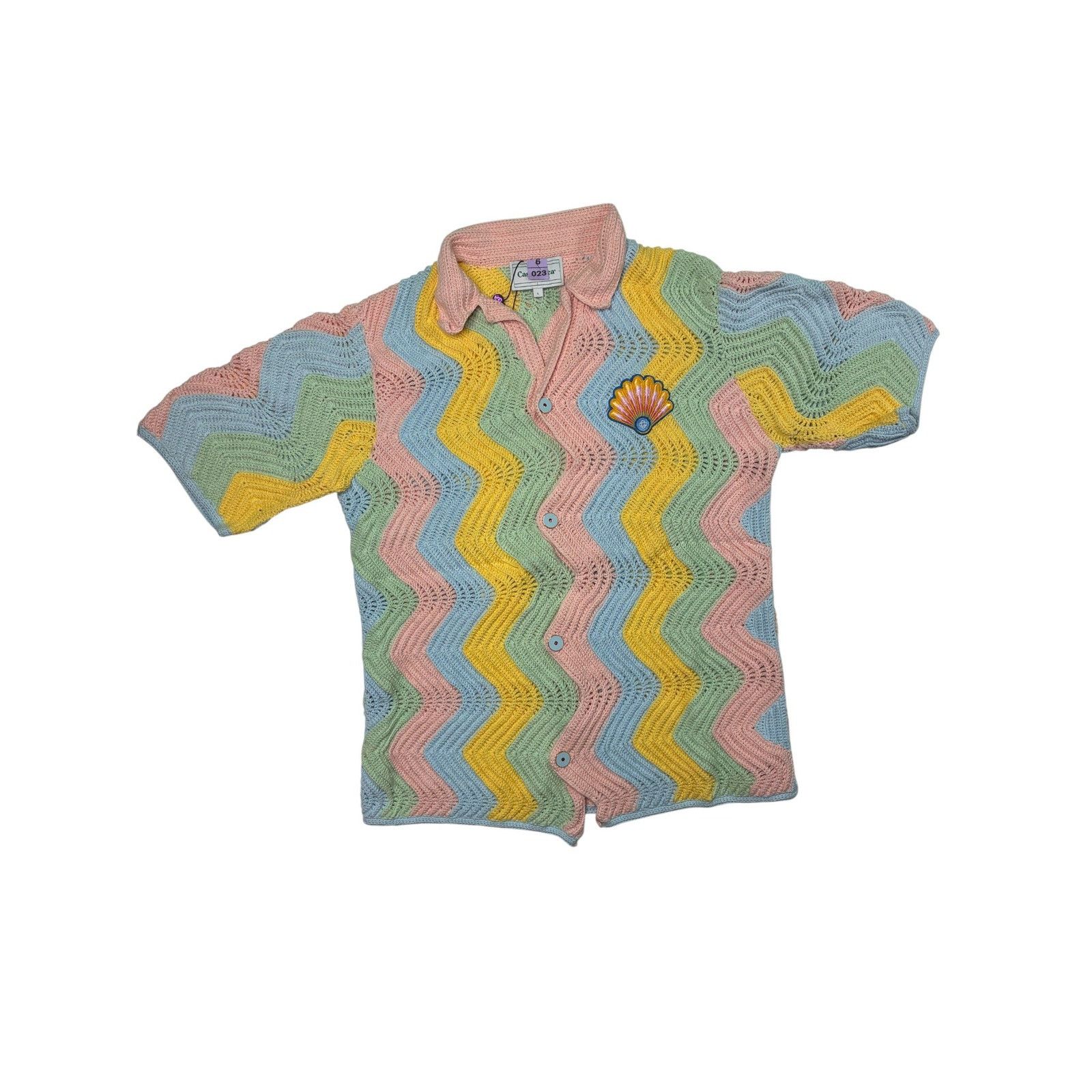 Casablanca Casablanca 'Patch Knit Vacation' Multi Color Shirt Size US L / EU 52-54 / 3 - 1 Thumbnail