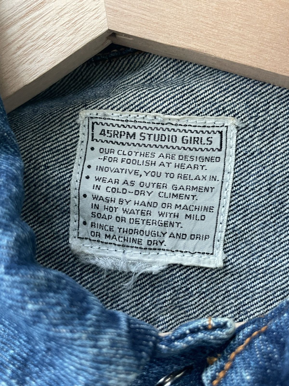 45rpm × Japanese Brand Vintage 45RPM Denim Jacket Size XS / US 0-2 / IT 36-38 - 9 Thumbnail