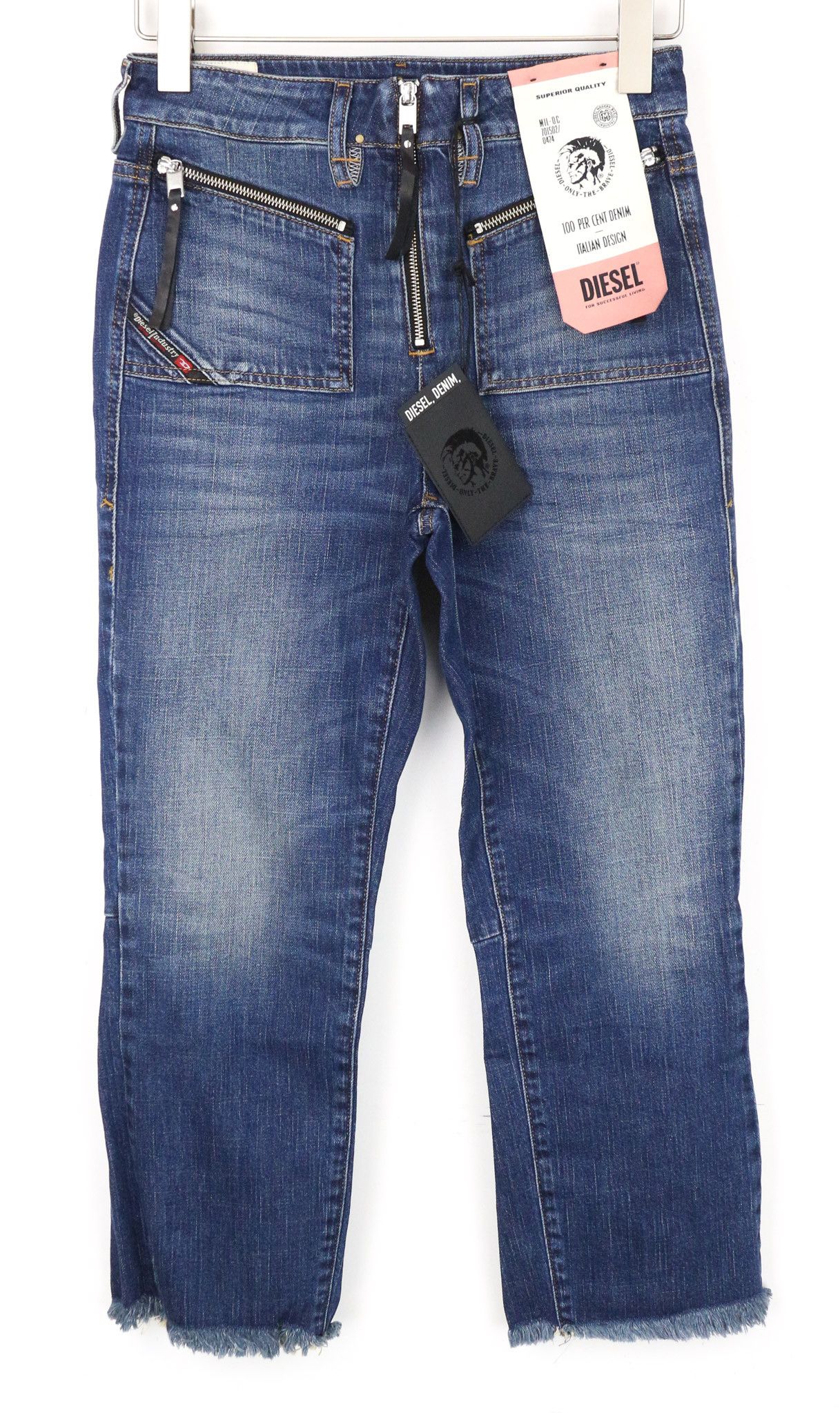 Diesel D-EARLIE 089AR W26/L30 Blue Cropped Jeans 71009 Size 26" / US 2 / IT 38 - 1 Thumbnail