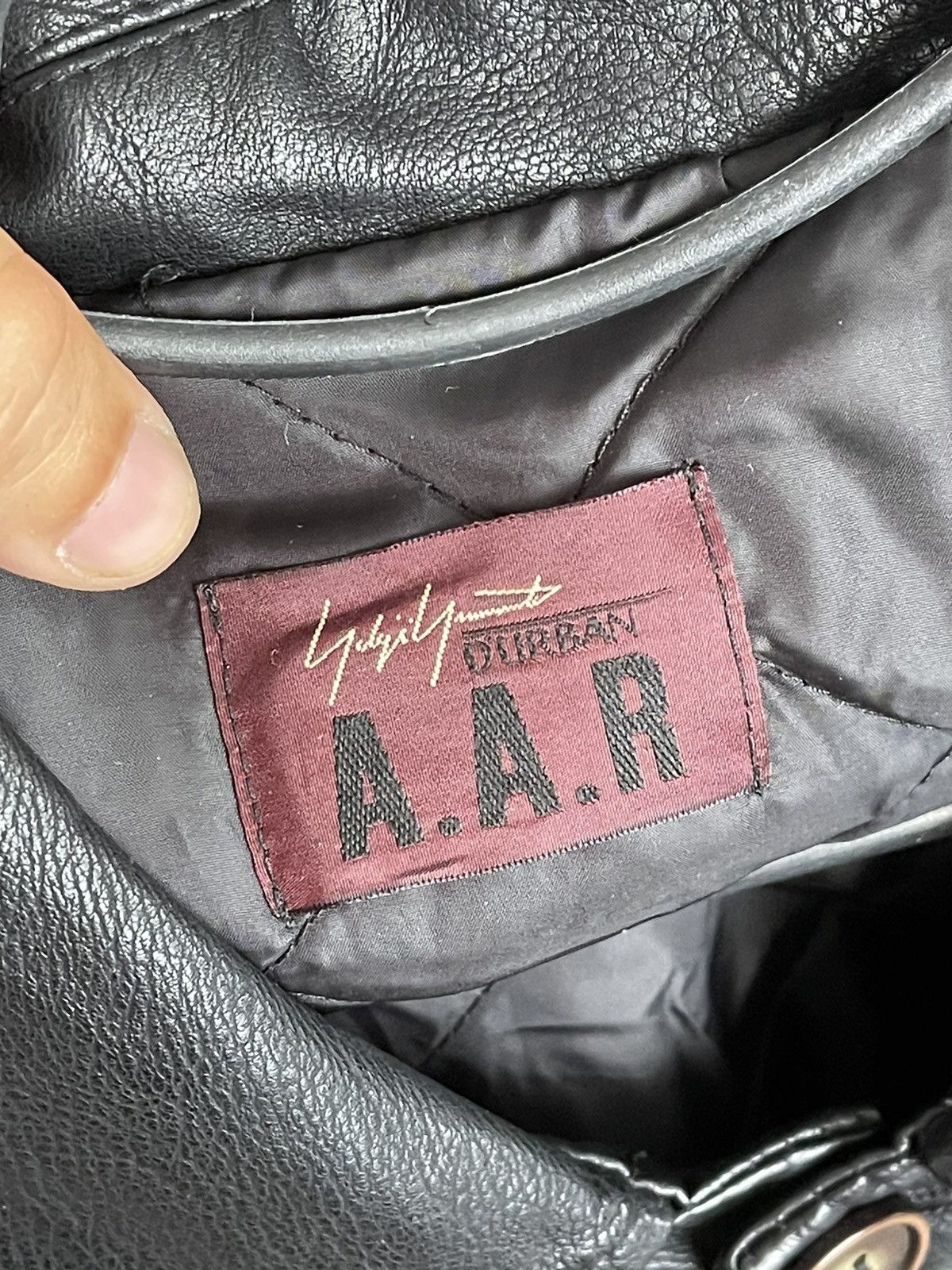 Japanese Brand A.A.R Yohji Yamamoto Vintage Leather Jacket Japan 90s Size US L / EU 52-54 / 3 - 11 Thumbnail