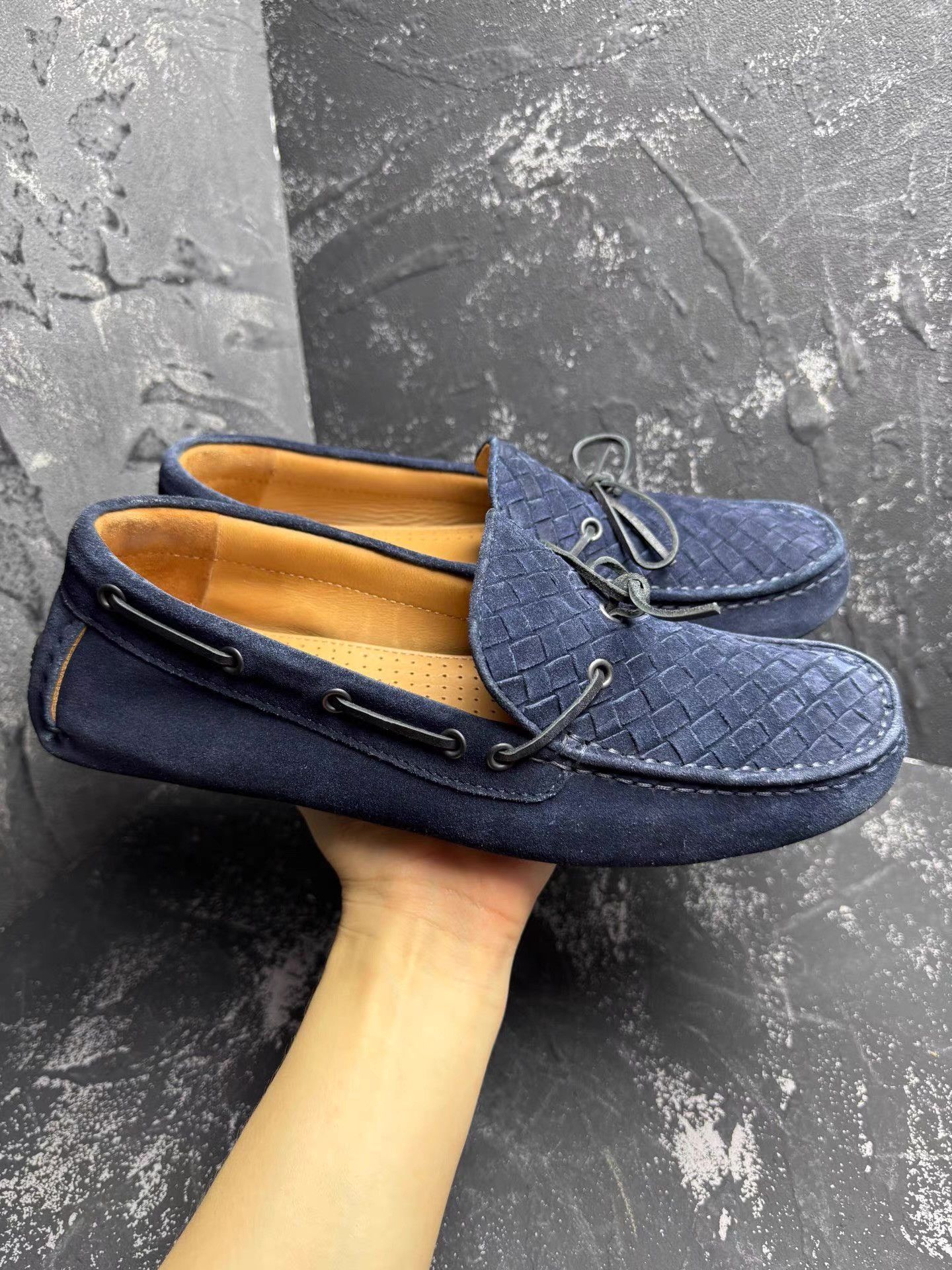 Bottega Veneta BV Blue Woven Suede Loafers Q10 Size US 8 / EU 41 - 2 Thumbnail