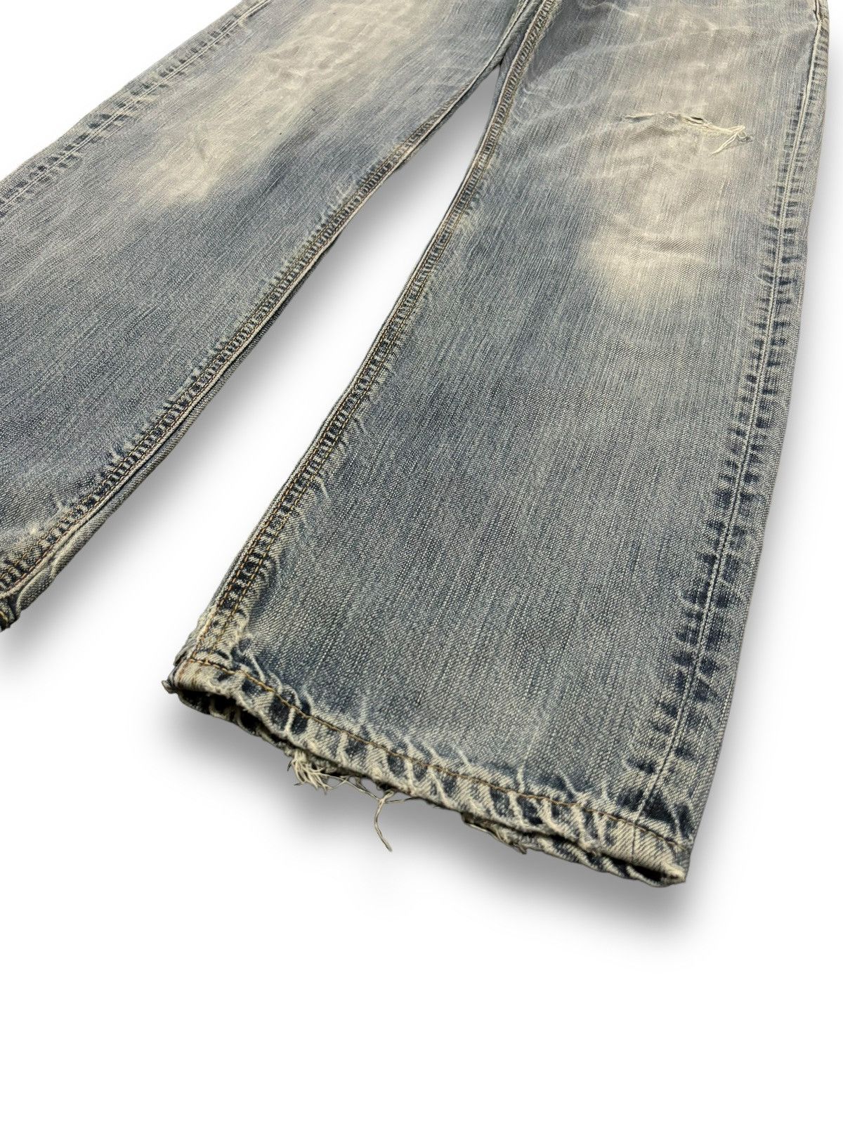 Edwin Vintage Edwin 503 Premium Blue Wash Distressed Grunge Jeans Size US 30 / EU 46 - 10 Thumbnail