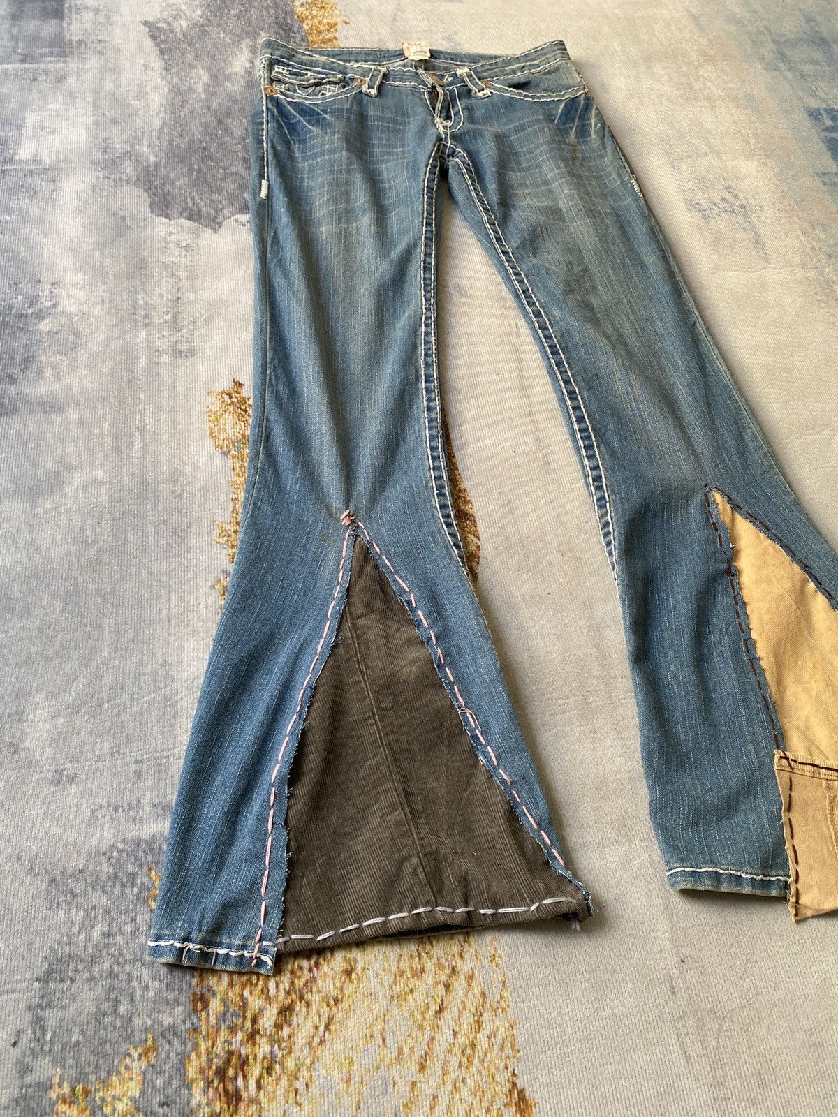 True Religion True Religion Remake Super Flare Low Rise Jeans Size US 28 / EU 44 - 7 Thumbnail