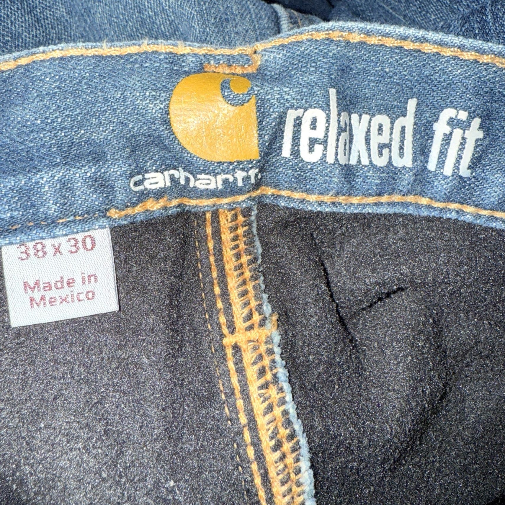Carhartt VINTAGE Carhartt Jeans Relaxed Fit Lined Cotton Blue 38x30 Mens Size US 38 / EU 54 - 4 Thumbnail