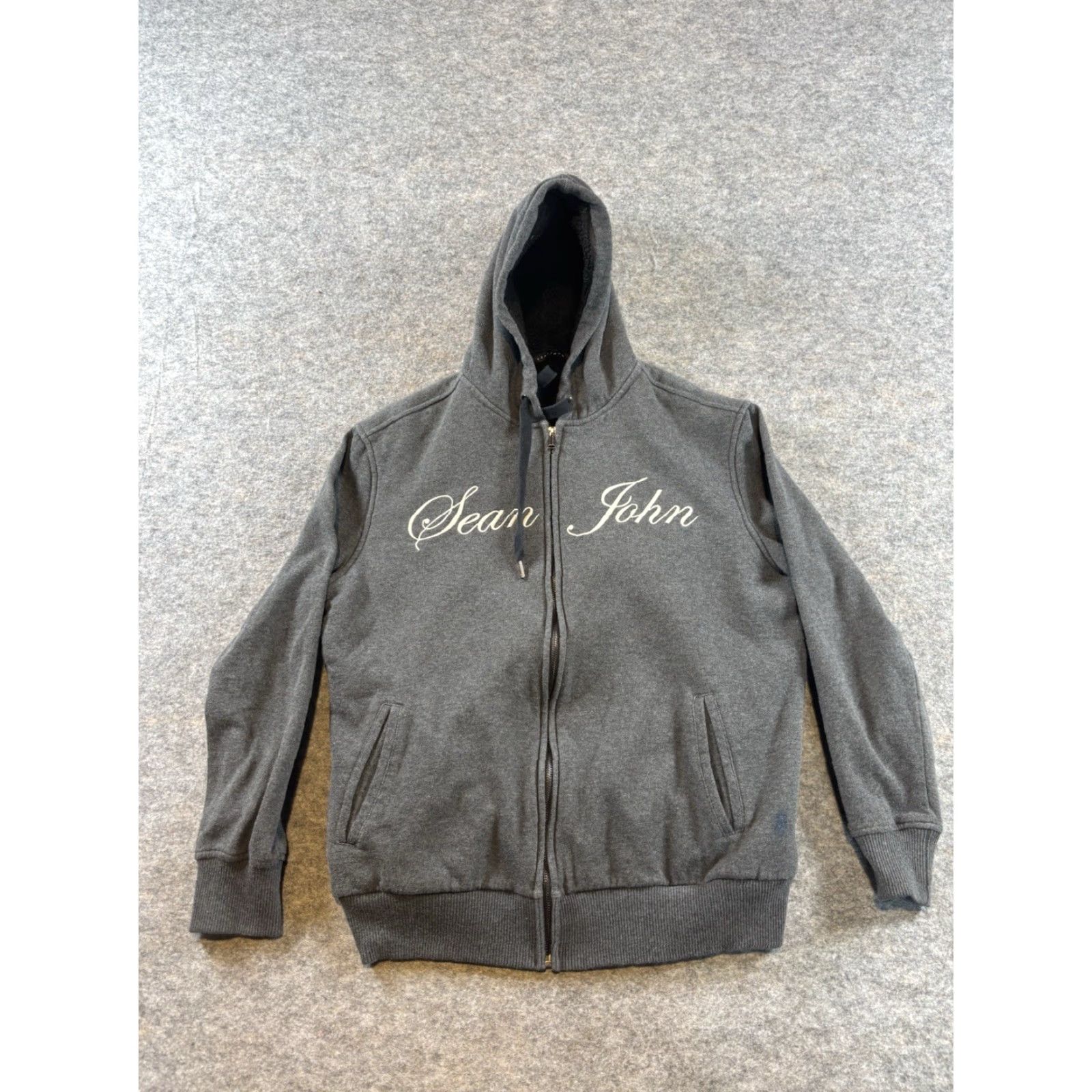 Sean John VINTAGE Sean John Hoodie Men's L Gray Full Zip Size US L / EU 52-54 / 3 - 2 Thumbnail