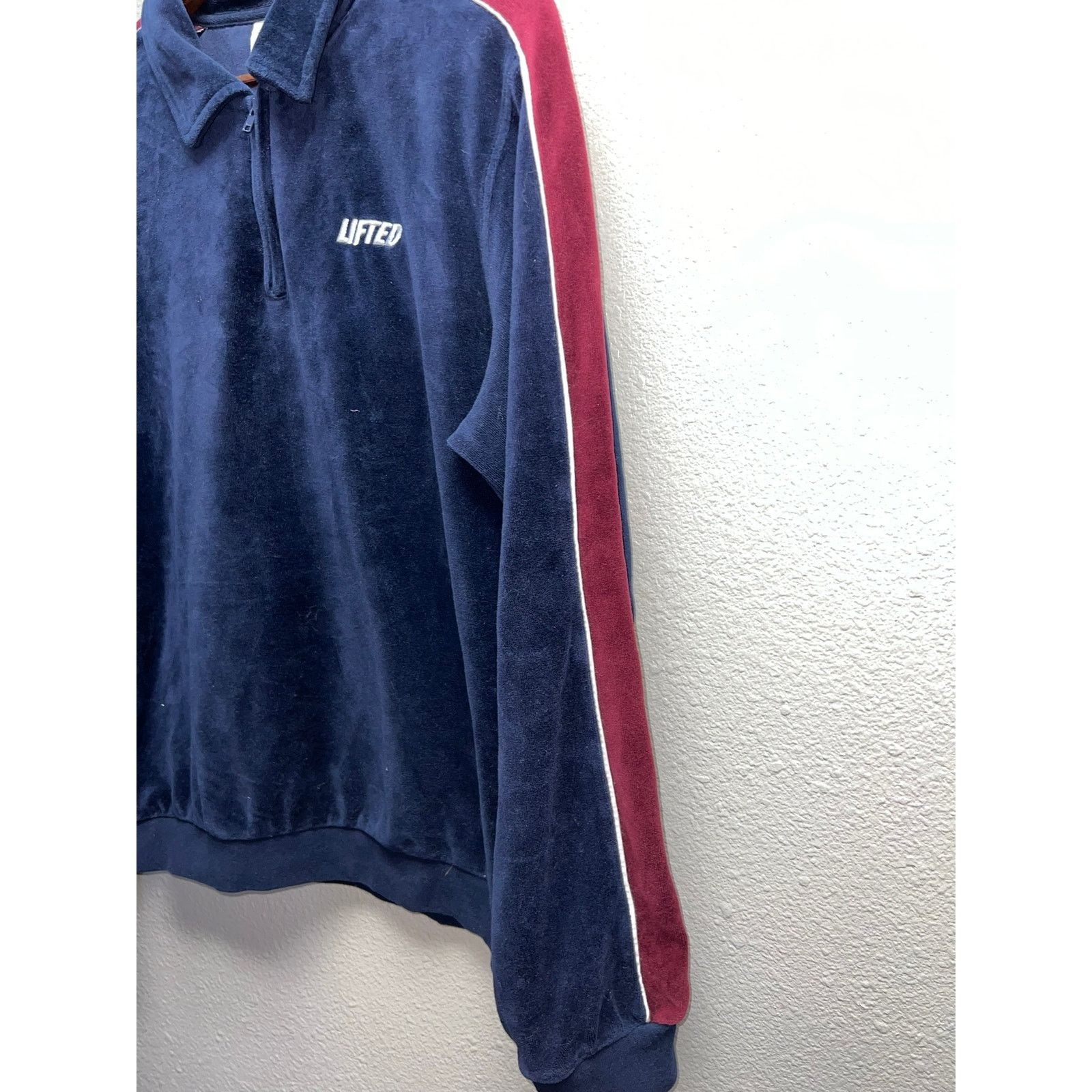 Vintage Vintage LRG Velour Track Jacket 1/4 Zip Lifted Research M Size US M / EU 48-50 / 2 - 4 Thumbnail