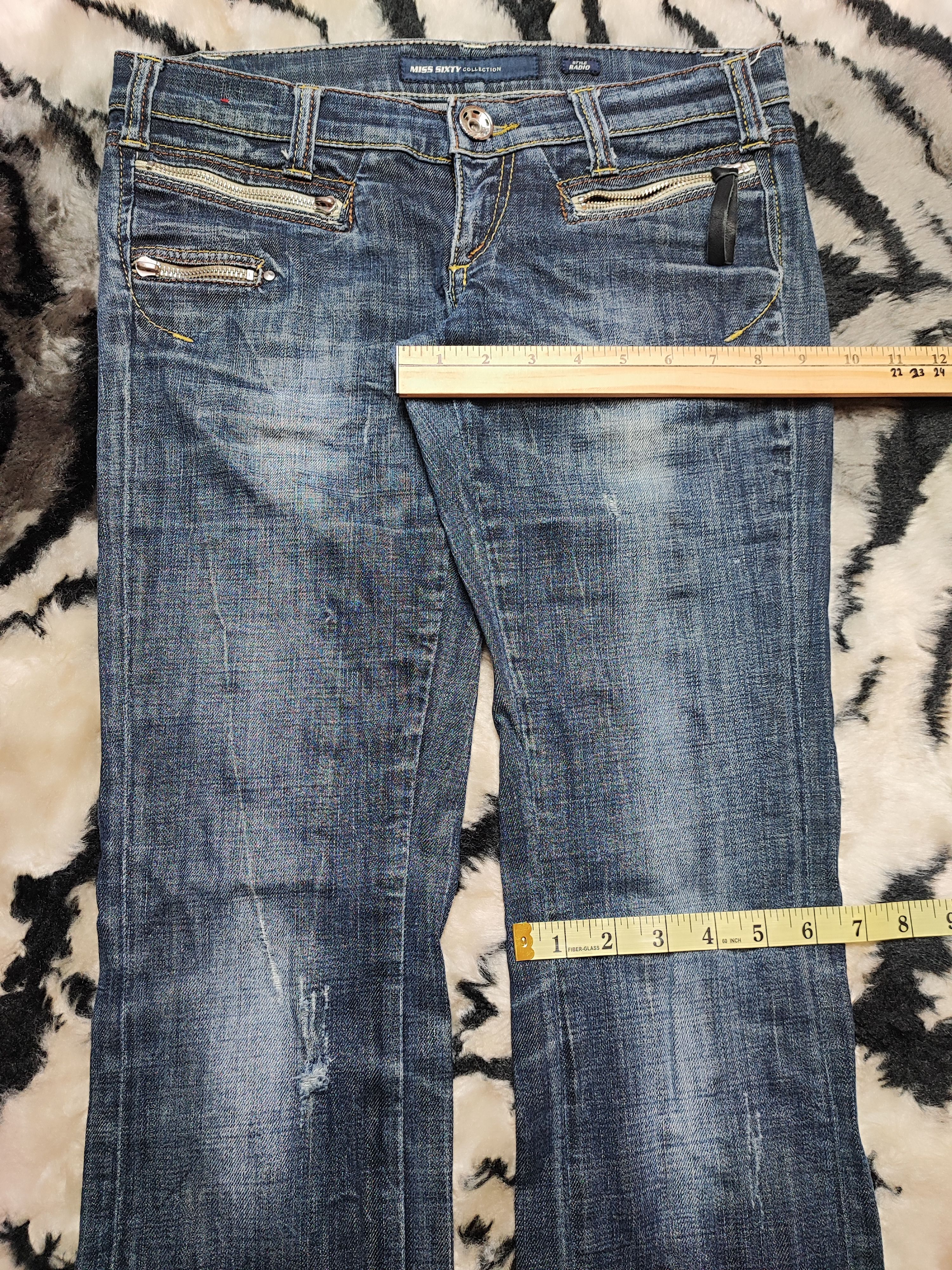 Miss Sixty Vintage 00's Y2K Miss Sixty Jeans Big Ty Distressed Low Rise Size 30" / US 8 / IT 44 - 4 Thumbnail